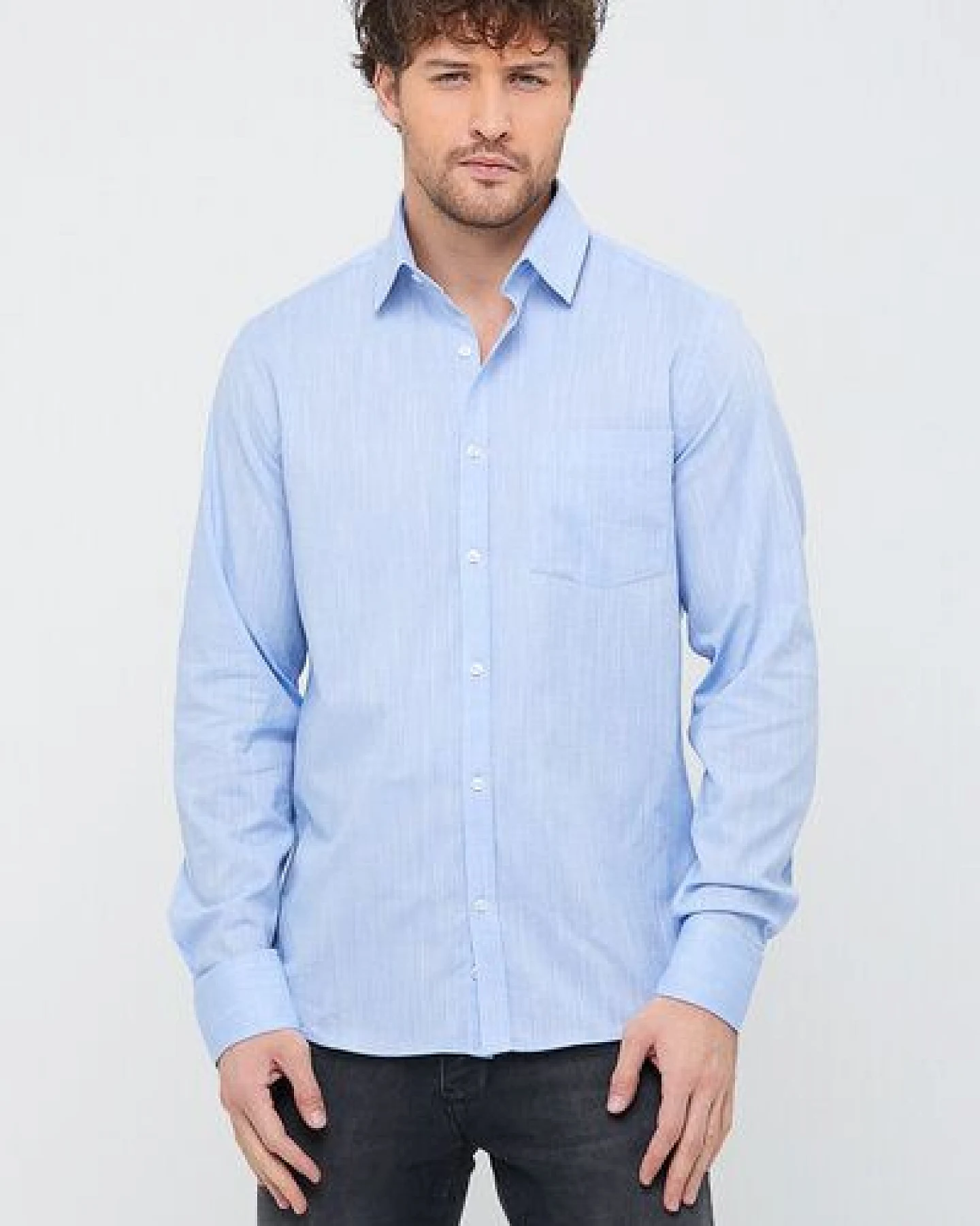 Bruno Barella Herren Classic Business Hemd aus Bio-Baumwolle – Ansicht 4