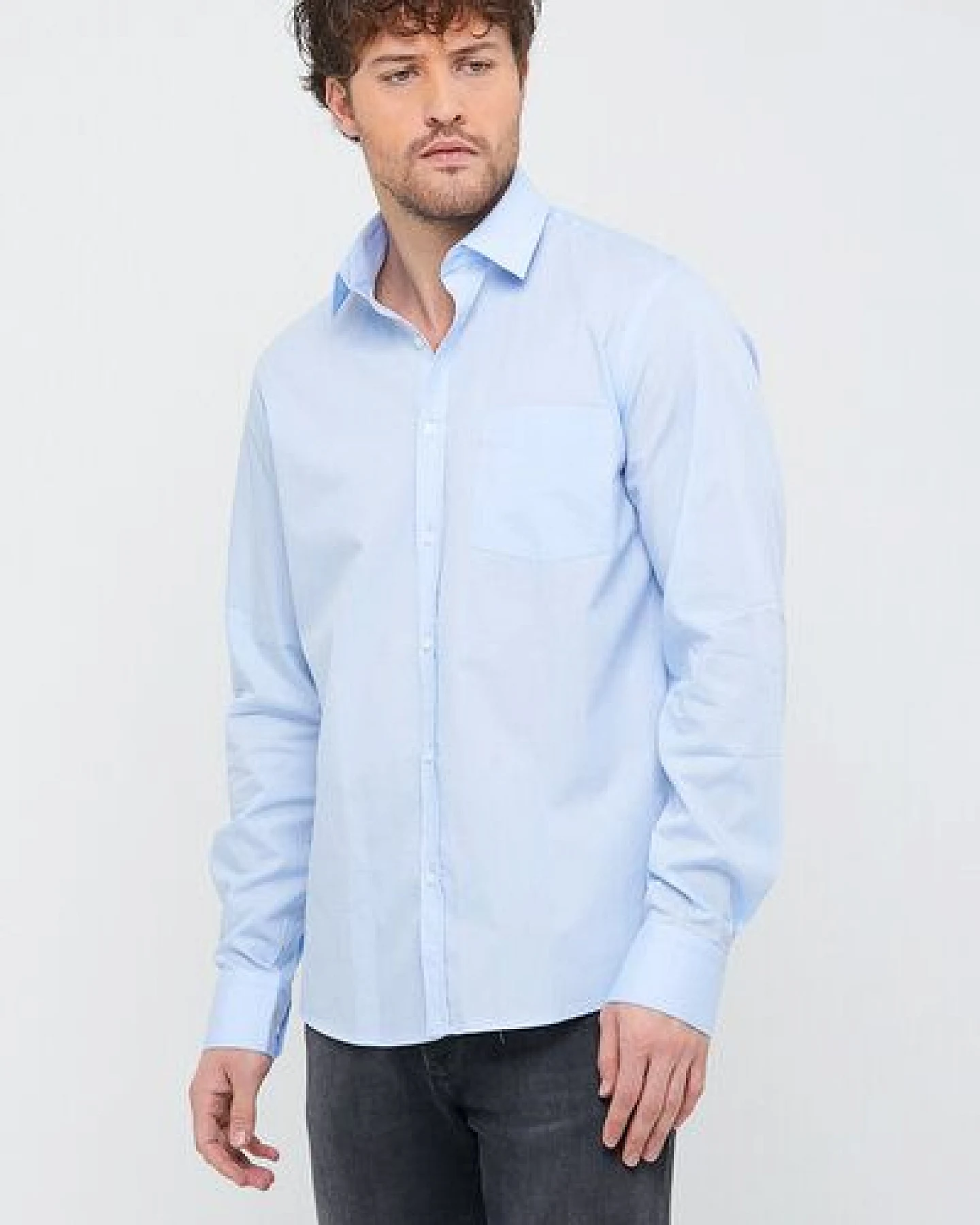 Bruno Barella Herren Classic Business Hemd aus Bio-Baumwolle – Ansicht 2