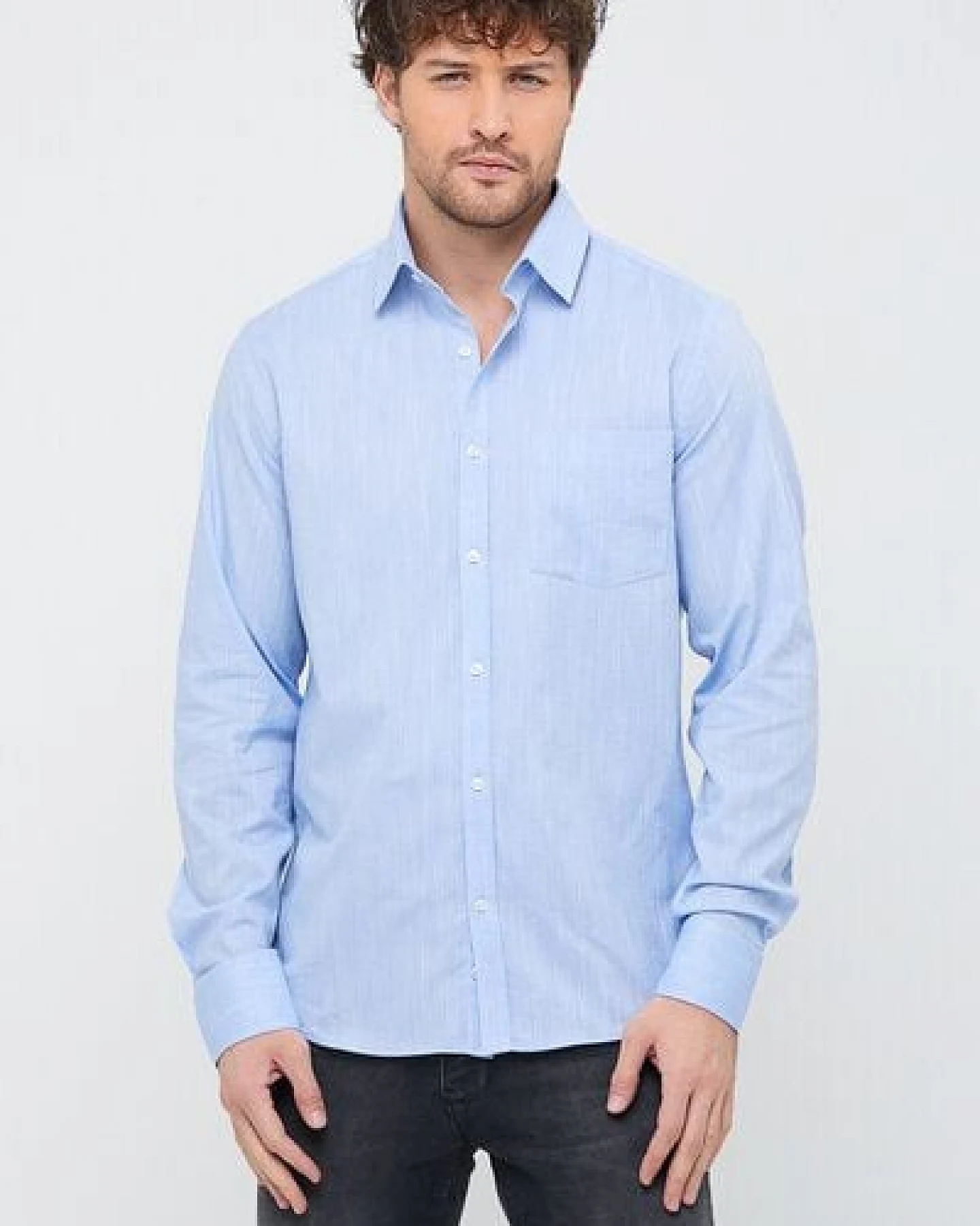 Bruno Barella Herren Classic Business Hemd aus Bio-Baumwolle – Ansicht 4