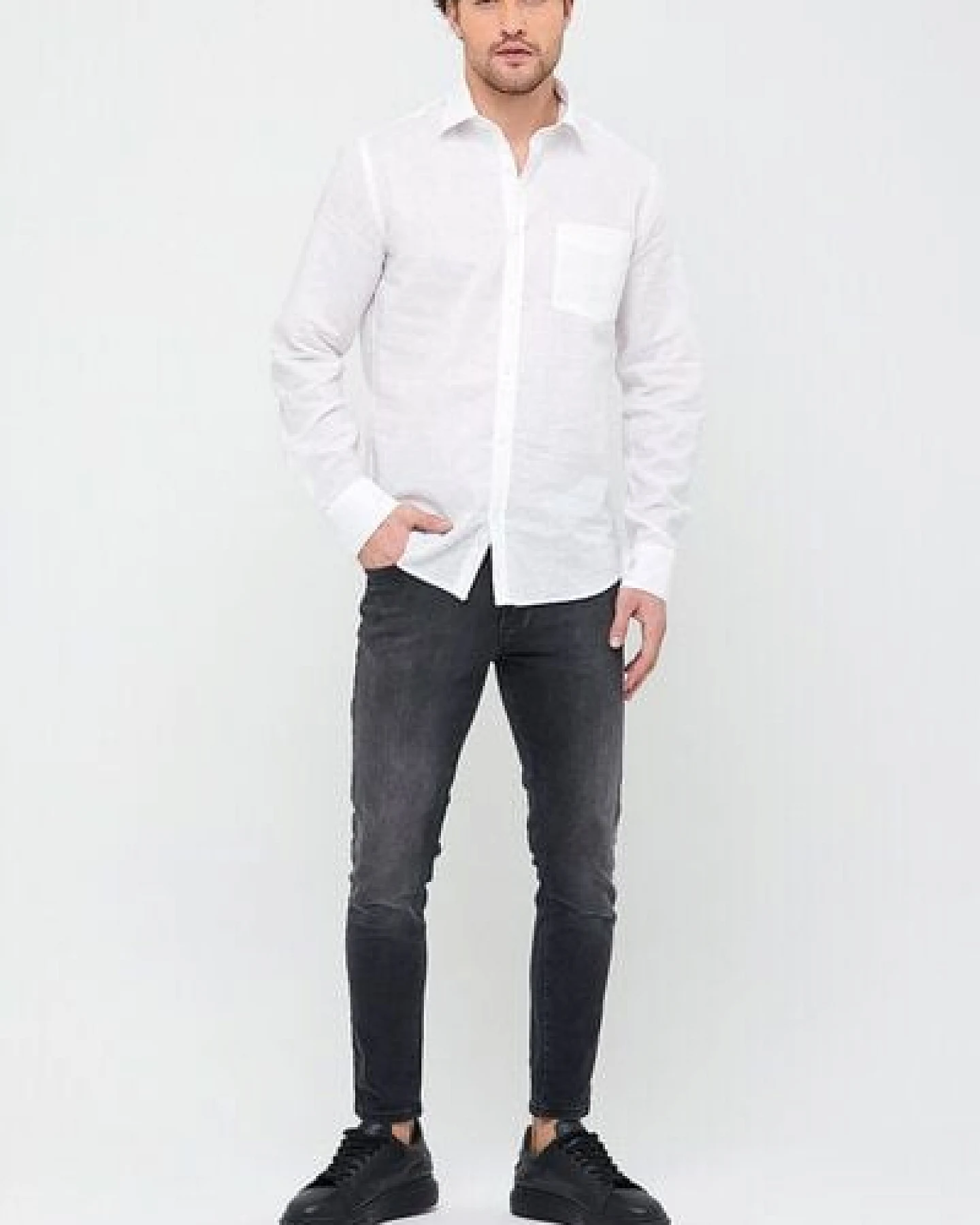 Bruno Barella Herren Classic Business Hemd aus Bio-Baumwolle – Ansicht 4