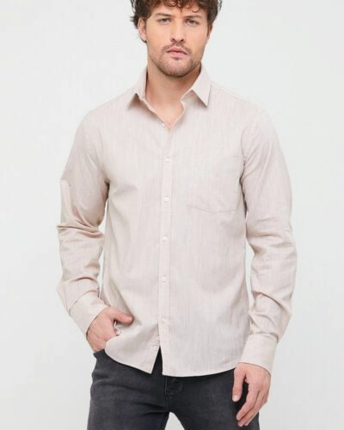 Bruno Barella Herren Classic Business Hemd aus Bio-Baumwolle – Ansicht 2