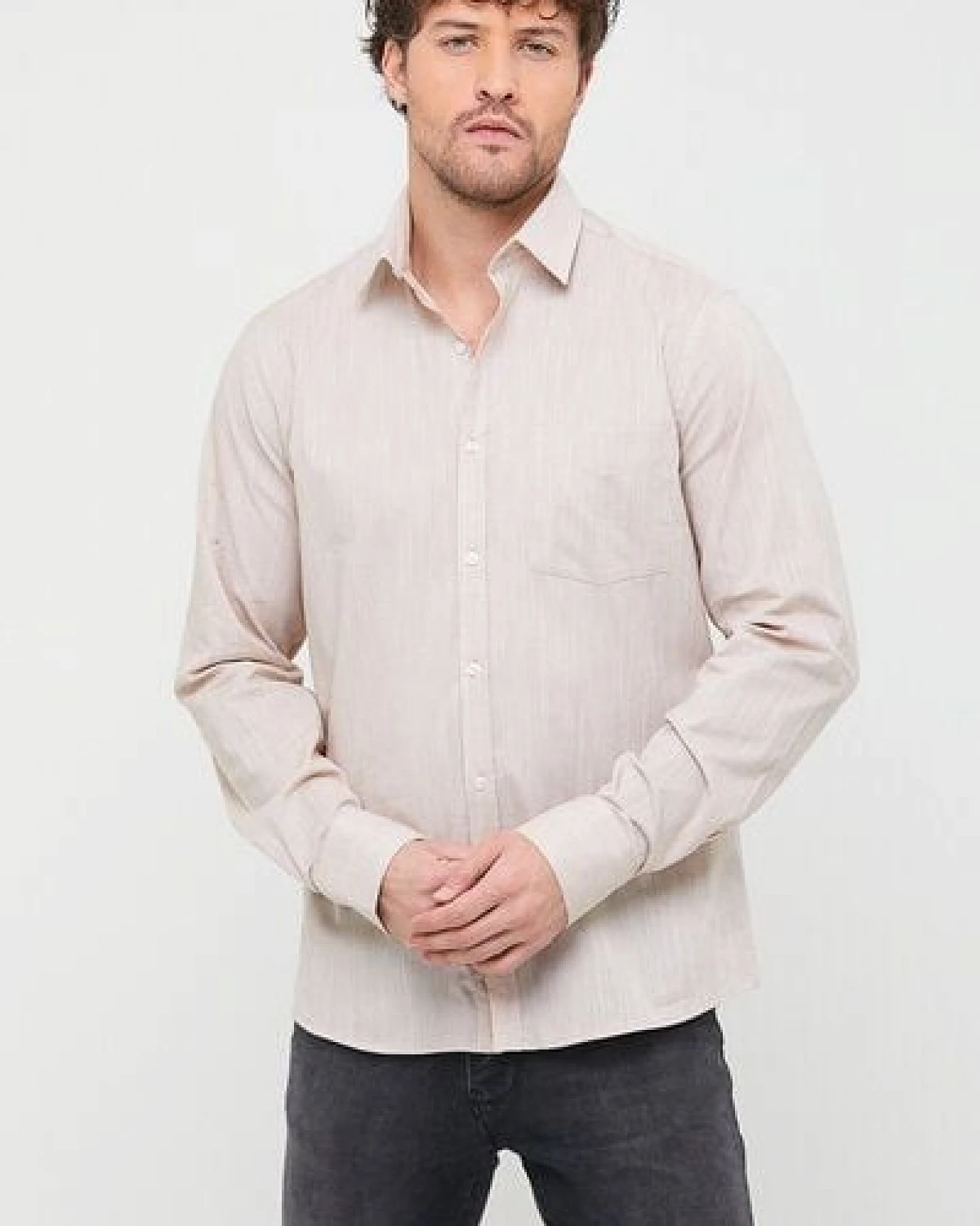 Bruno Barella Herren Classic Business Hemd aus Bio-Baumwolle – Ansicht 4