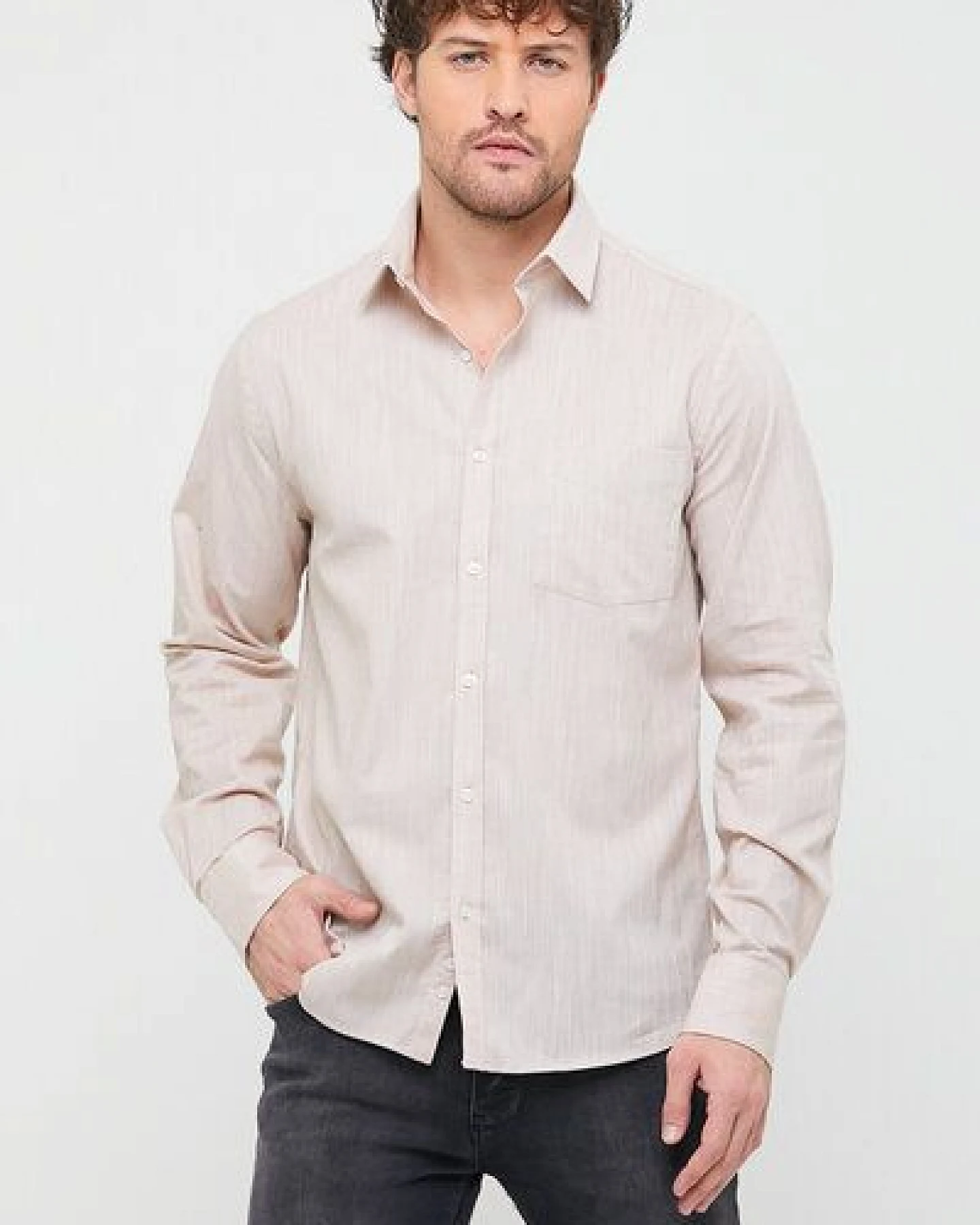 Bruno Barella Herren Classic Business Hemd aus Bio-Baumwolle – Ansicht 2