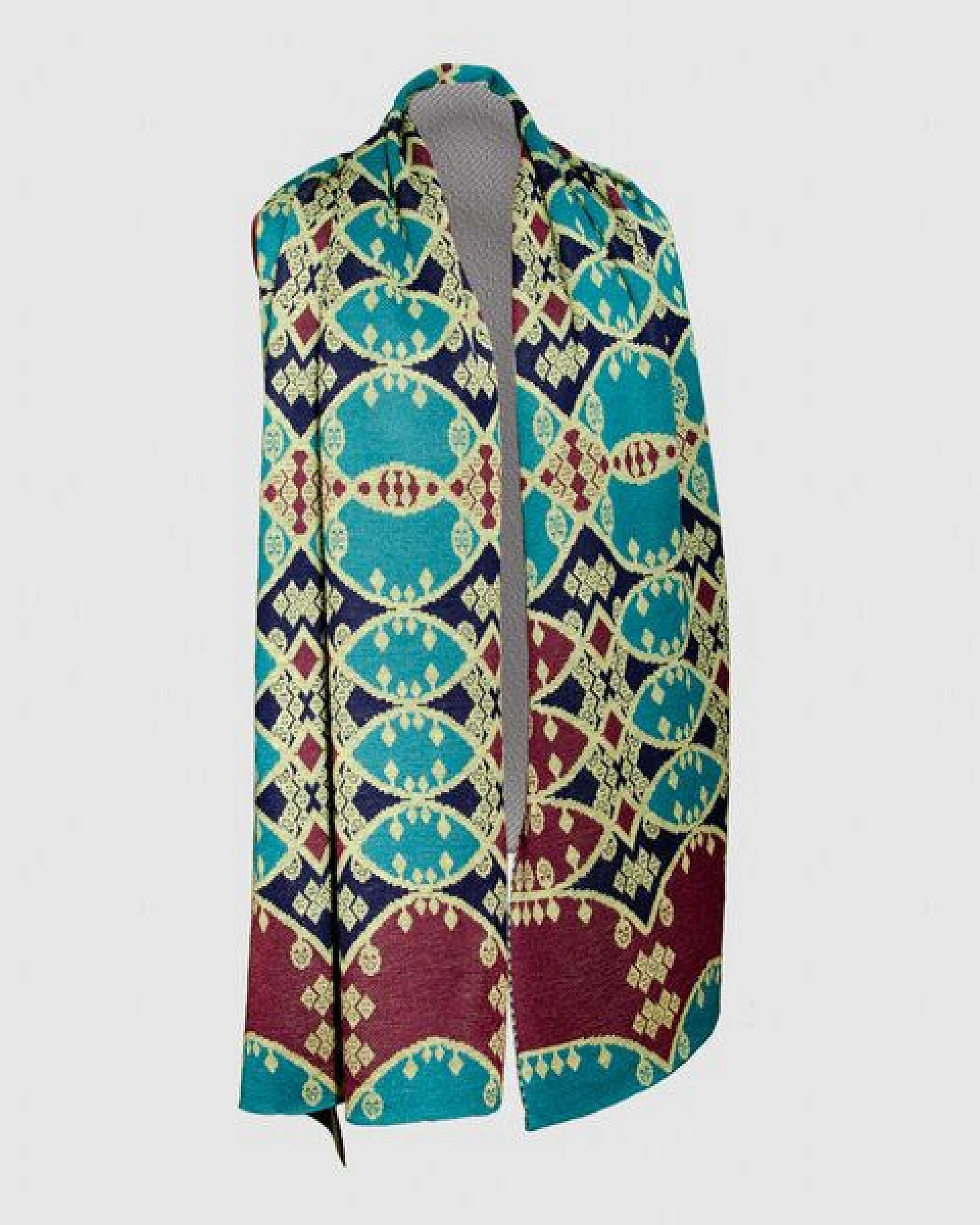 LANARTO slow fashion Merino Maxi-Schaltuch Smaragd, Feinstrick aus 100% mulesingfreier Merinowolle – Ansicht 3