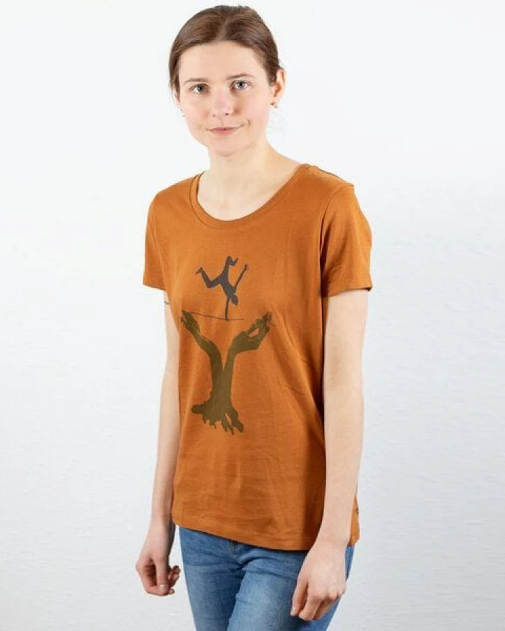 Spangeltangel T-Shirt "Slackline", Sport, Hobby, bedruckt, Siebdruck, für Frauen