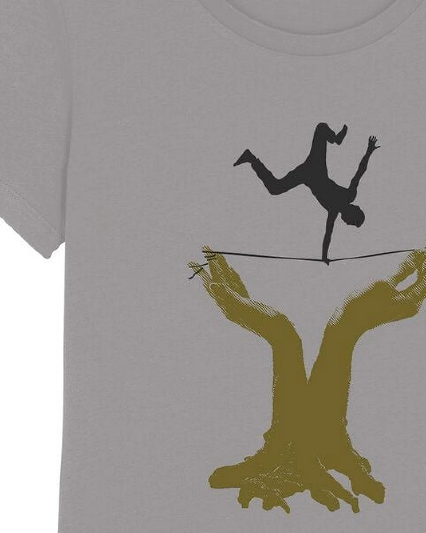 Spangeltangel T-Shirt "Slackline", Sport, Hobby, bedruckt, Siebdruck, für Frauen – Ansicht 2