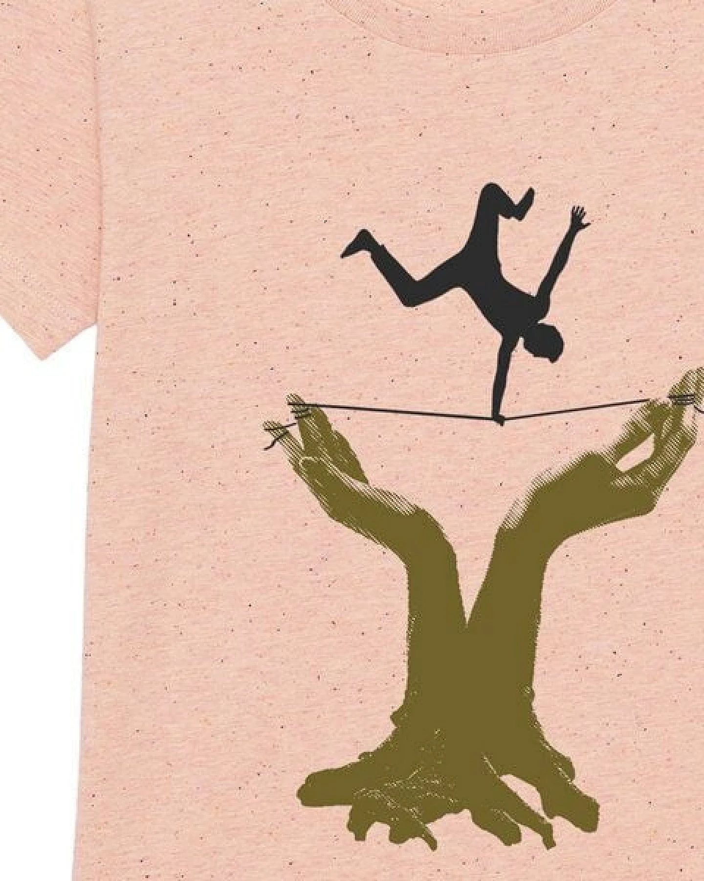 Spangeltangel T-Shirt "Slackline", Sport, Hobby, bedruckt, Siebdruck, für Frauen – Ansicht 2
