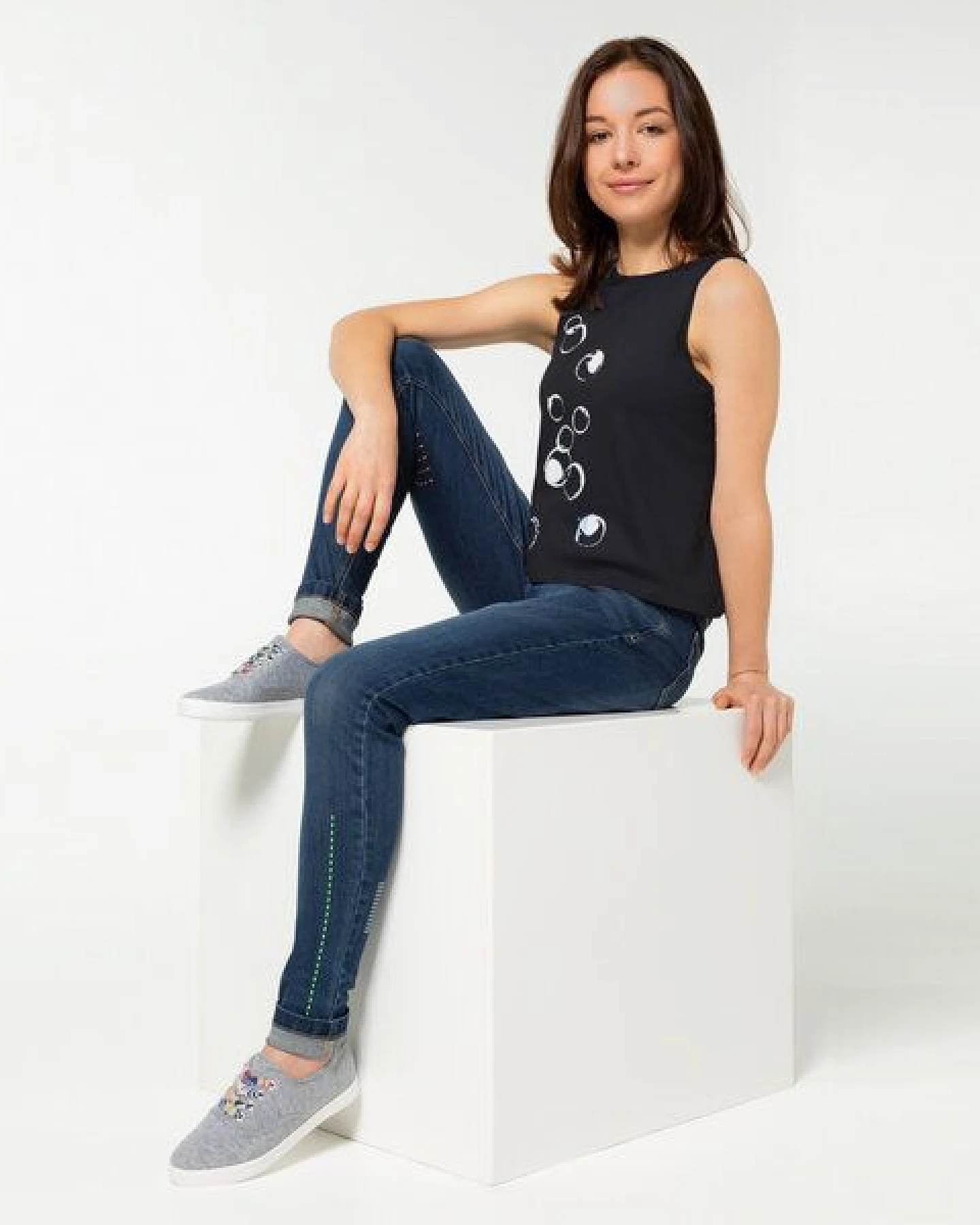Spangeltangel Top "Blubber", Damentop, bedruckt, Seifenblasen, Siebdruck, Frauen – Ansicht 2