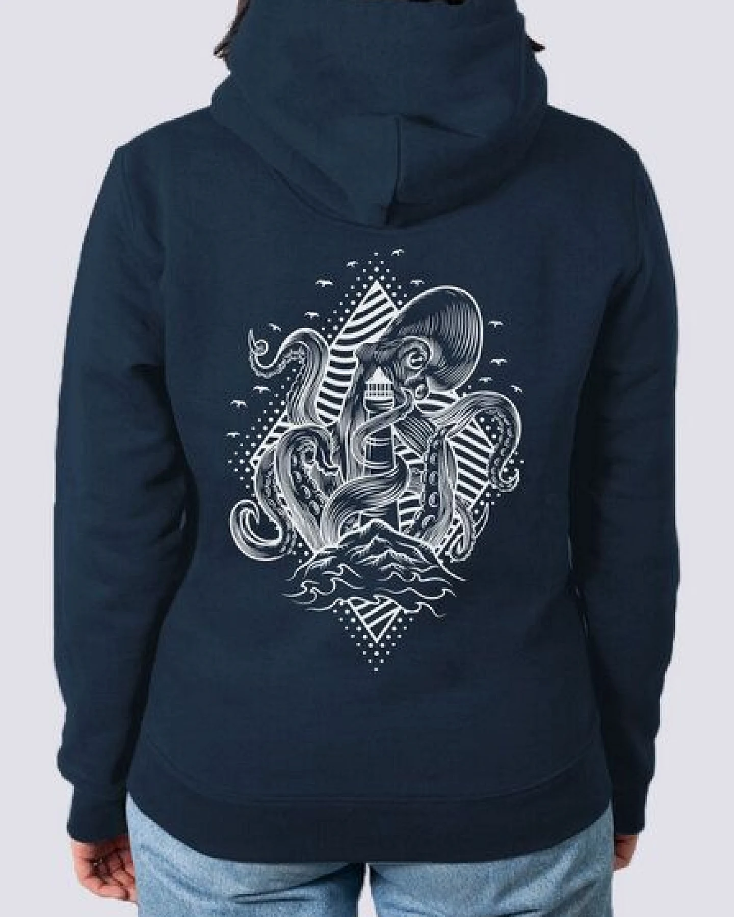 vis wear Unisex Captain Oktopus Premium Hoodie aus Bio-Baumwolle – Ansicht 3