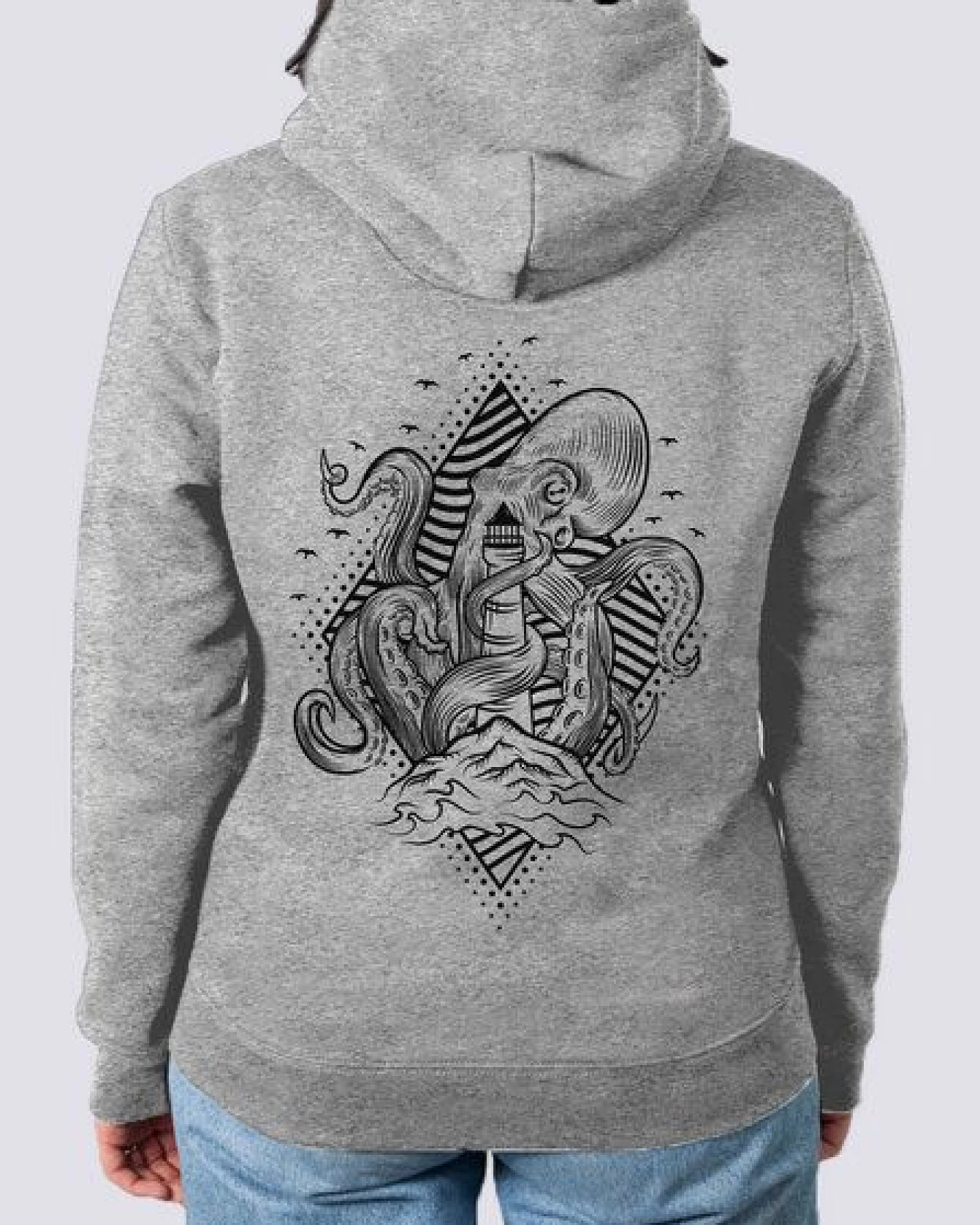vis wear Unisex Captain Oktopus Premium Hoodie aus Bio-Baumwolle – Ansicht 3