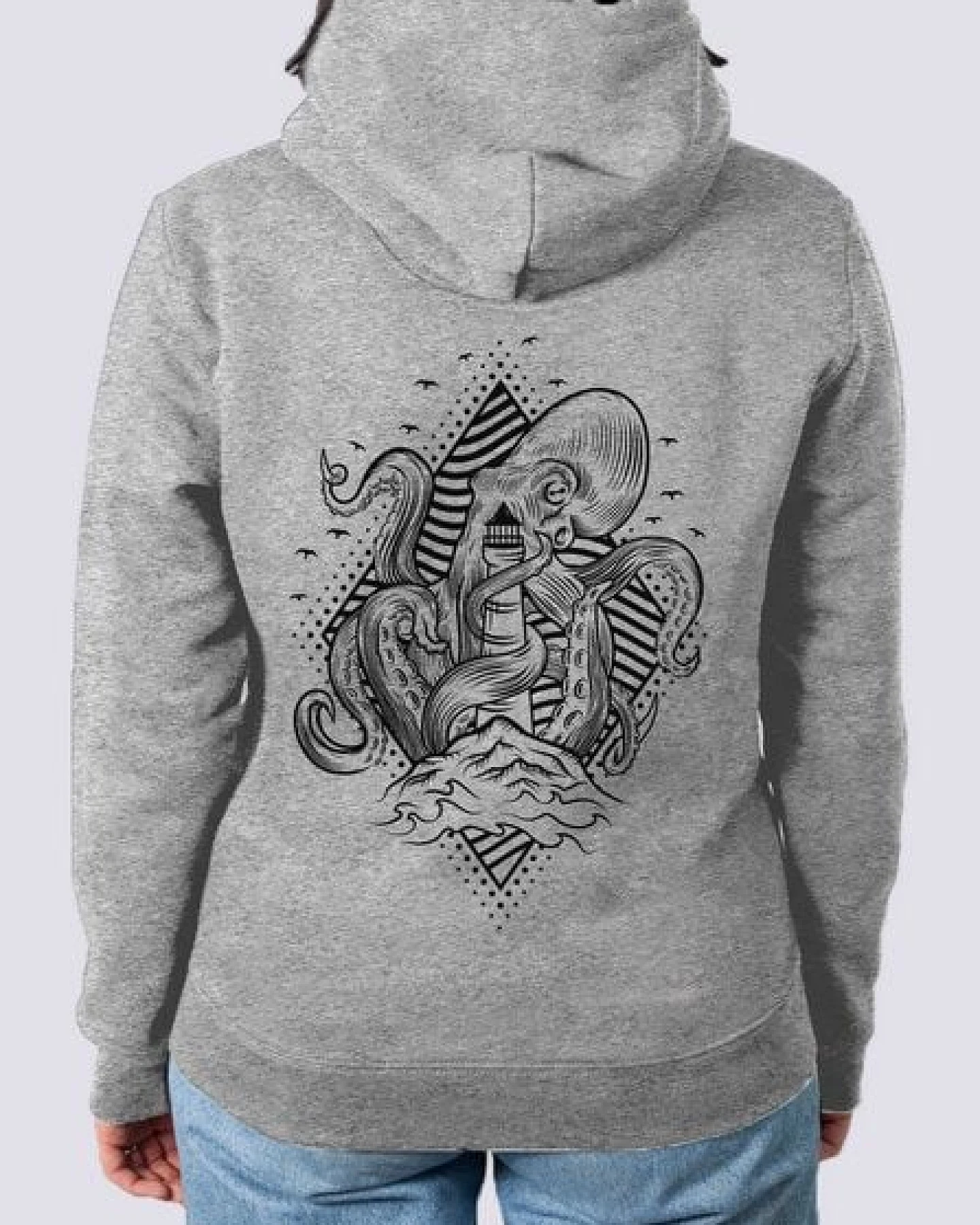 vis wear Unisex Captain Oktopus Premium Hoodie aus Bio-Baumwolle – Ansicht 3