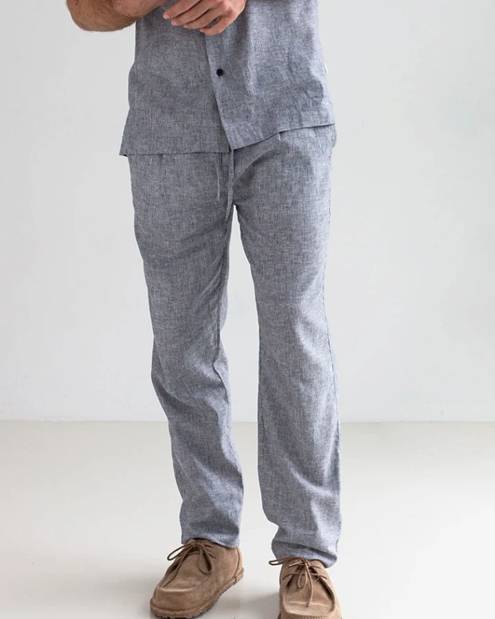 TWOTHIRDS Herren vegan Hose San Vicente Marineblau Gestreift