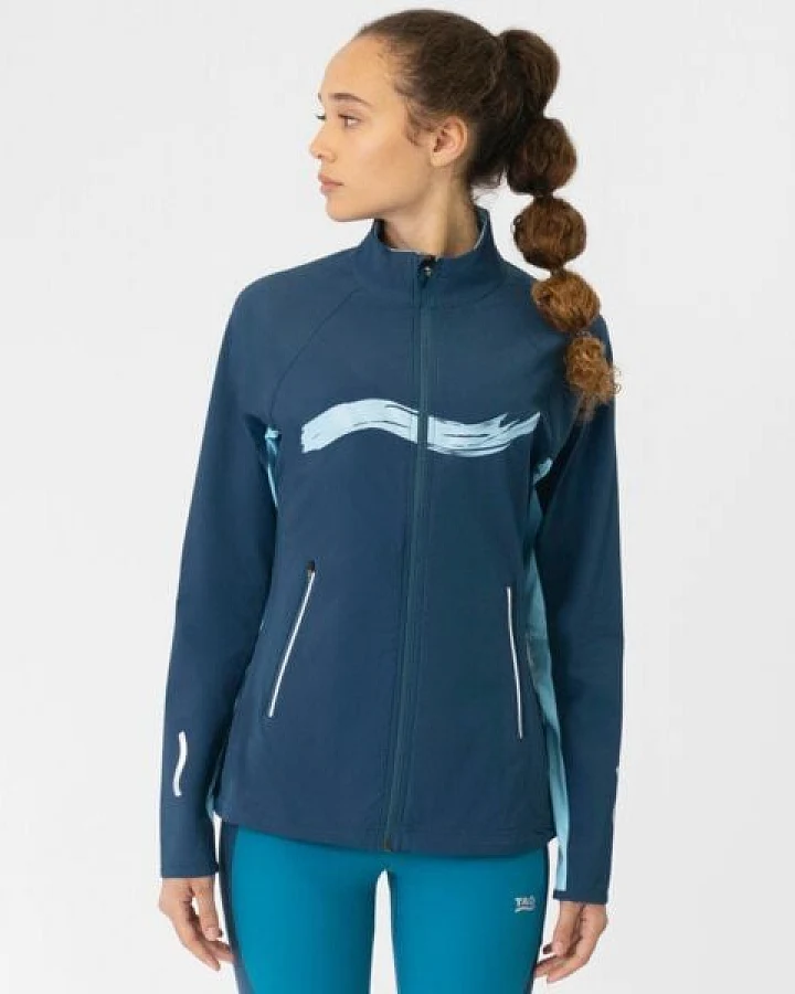 TAO Sportswear Atmungsaktive Damen Laufjacke ASTA mit UV-Schutz und Handysicherung