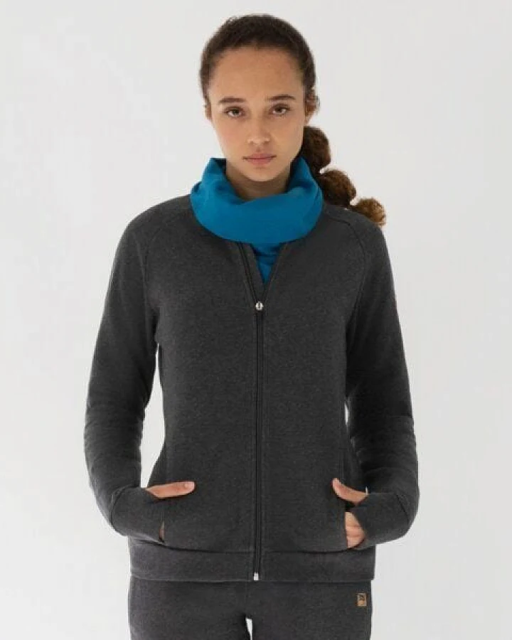 TAO Sportswear Damen Sweatjacke INGA mit Stehkragen aus Bio-Baumwolle