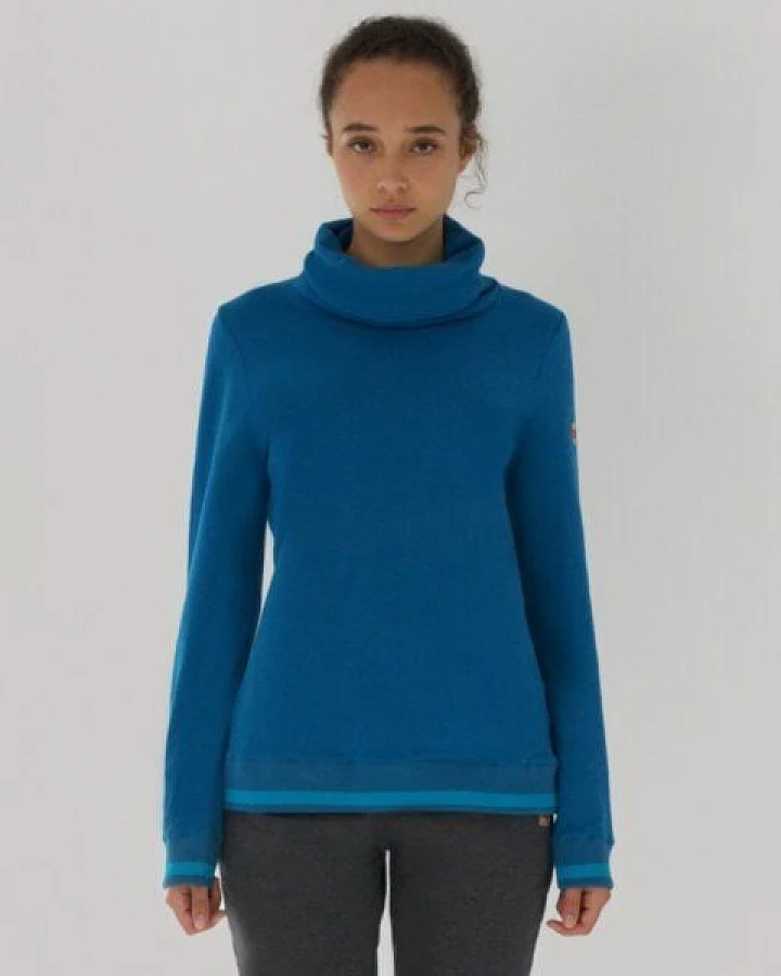 TAO Sportswear Kuscheliger Damen Hoodie INA mit Stehkragen aus Bio-Baumwolle