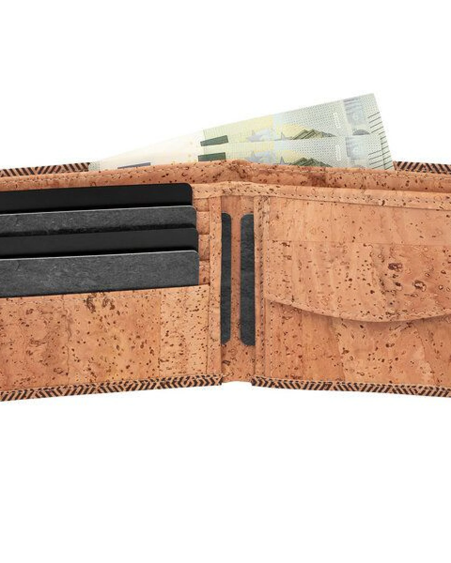 Simaru Herren Geldbörse aus Kork mit RFID–Schutz, wasserfestes Portemonnaie – Ansicht 2