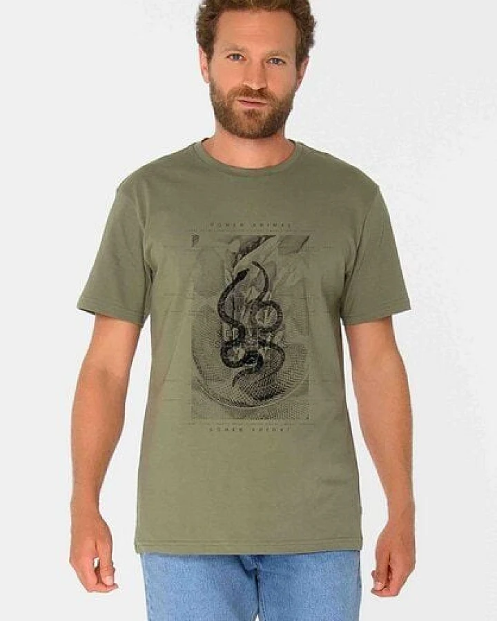 ThokkThokk Herren Print T-Shirt SERPENS aus Biobaumwolle