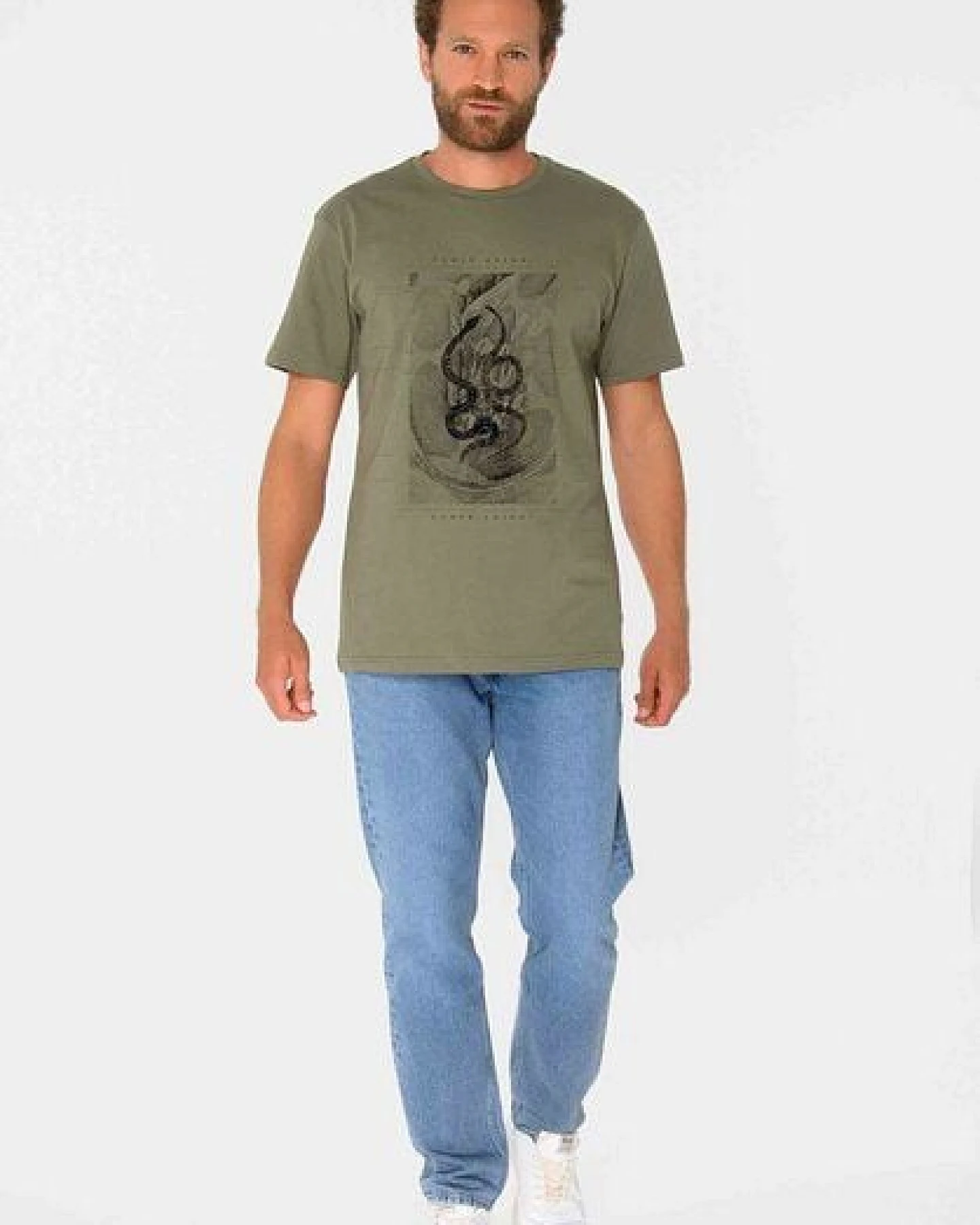 ThokkThokk Herren Print T-Shirt SERPENS aus Biobaumwolle – Ansicht 3
