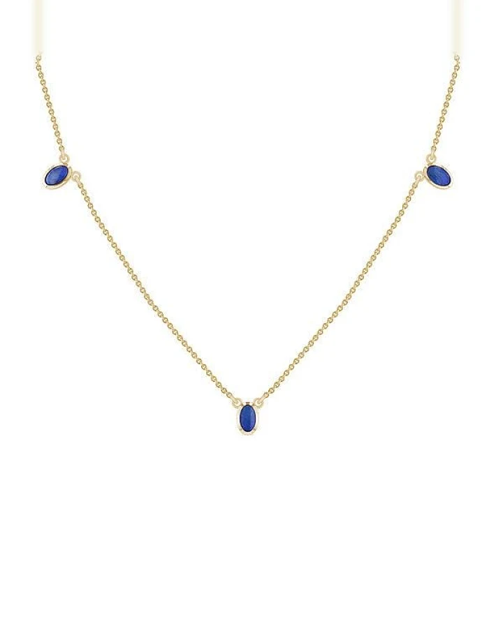 Eppi Goldene Kette mit drei blauen Opalen Juuso