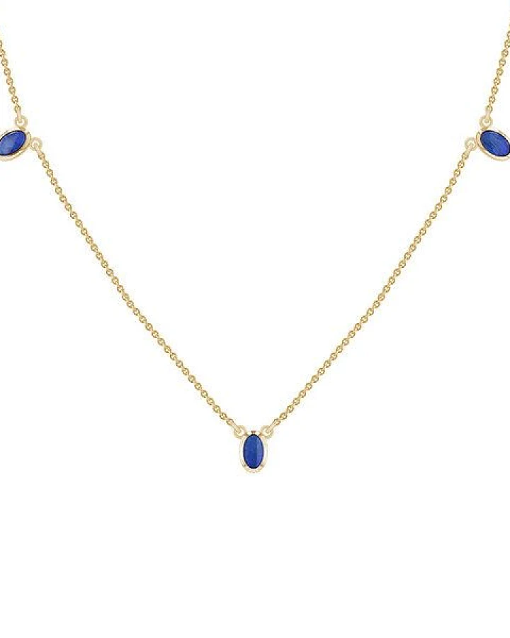 Eppi Goldene Kette mit drei blauen Opalen Juuso