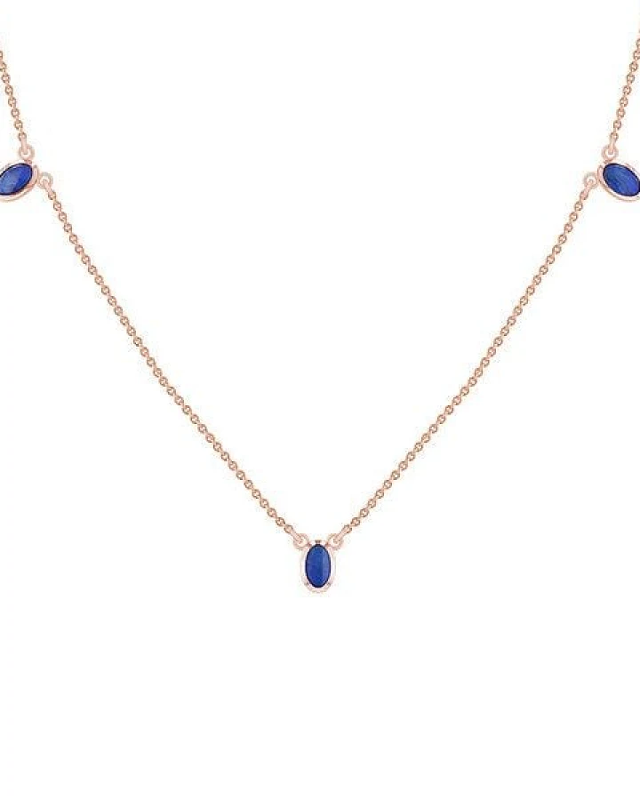 Eppi Goldene Kette mit drei blauen Opalen Juuso