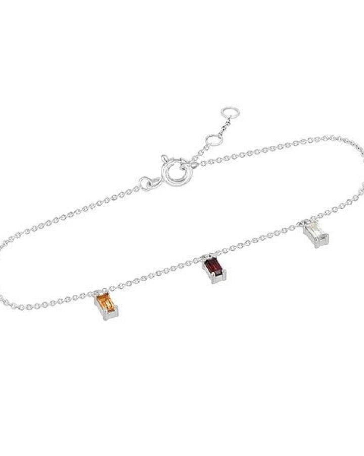 Eppi Goldenes Armband mit Citrin, Granat und Saphir Abram