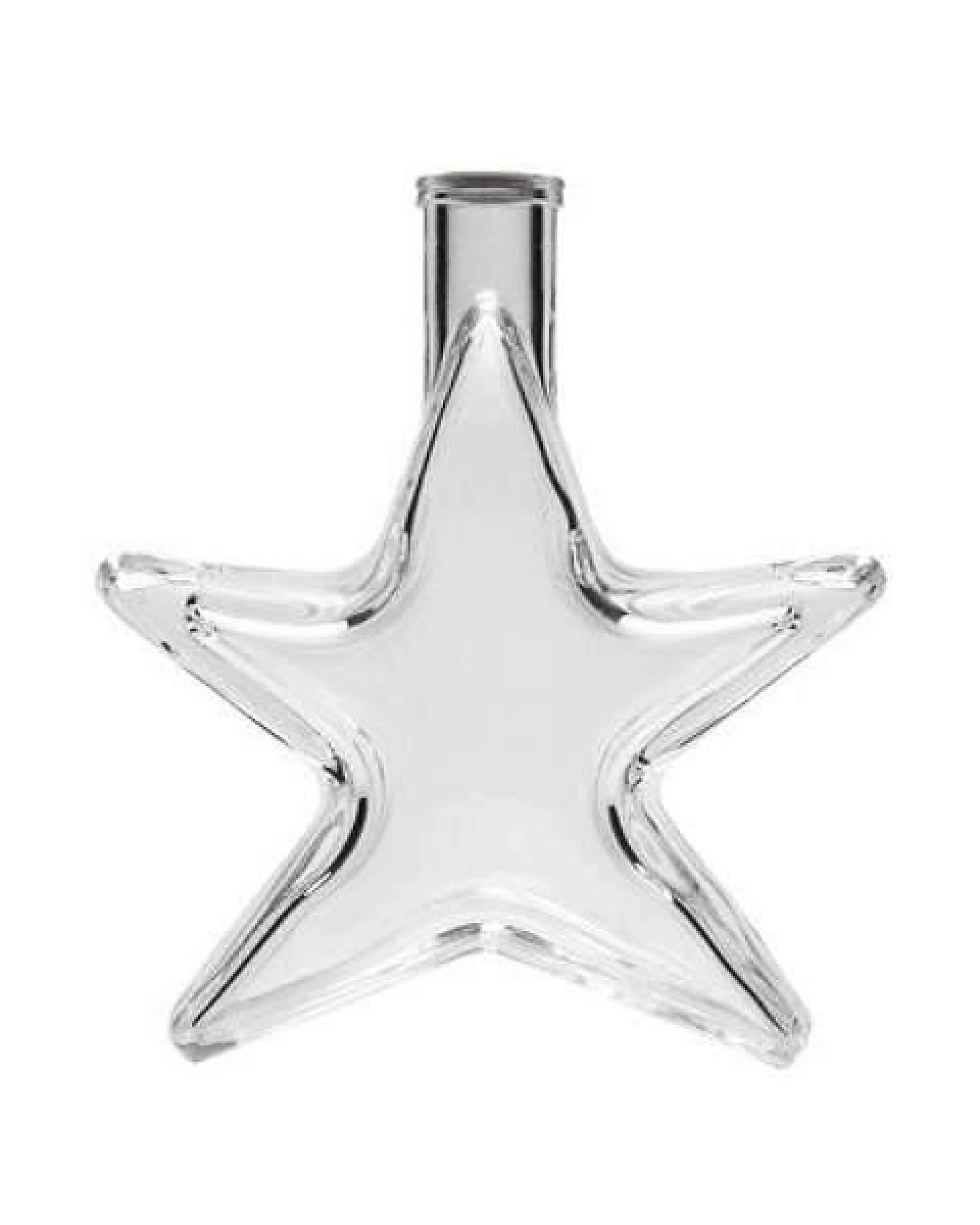 mikken Glasflasche "Stern" mit Korken 200 ml Motivflasche Weihnachtsflasche – Ansicht 2