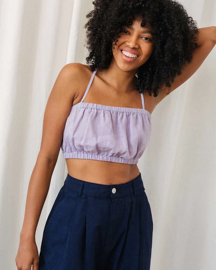 TWOTHIRDS Damen vegan Top Vaddo Hellviolett