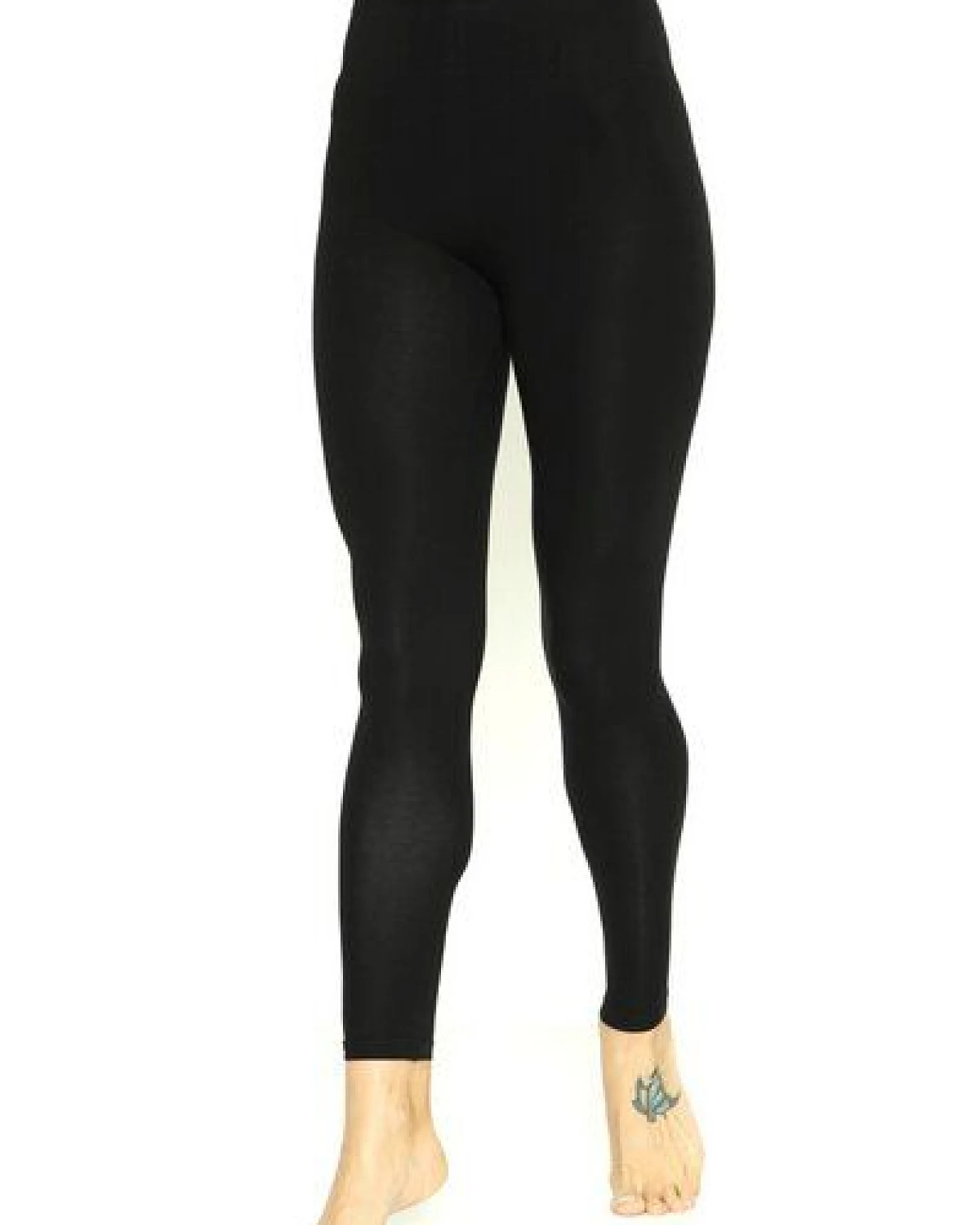 Bruno Barella GOTS zertifizierte Damen Leggings aus Biobaumwolle in schwarz – Ansicht 2