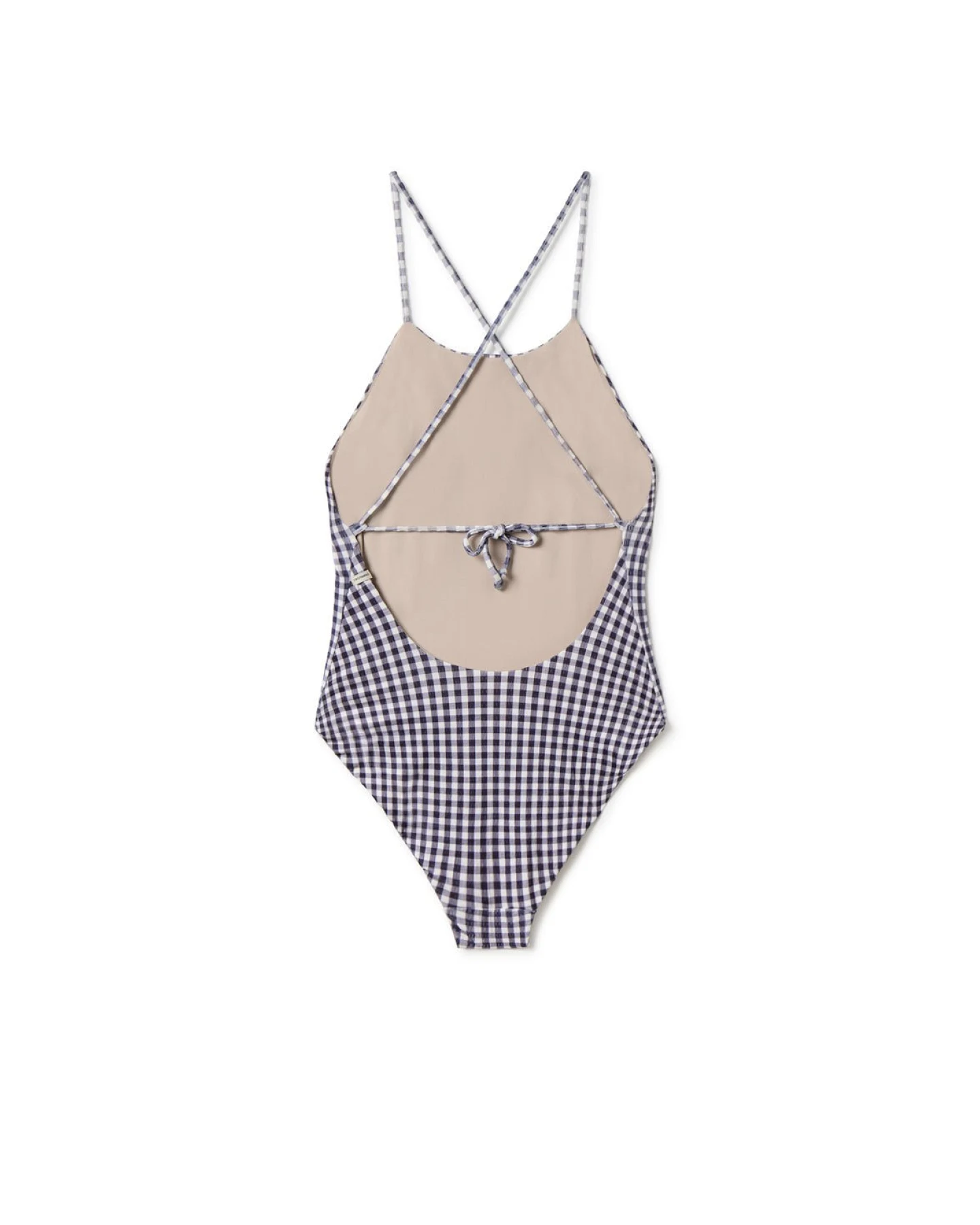 TWOTHIRDS Damen vegan Badeanzug Portrush Vichy Schwarz – Ansicht 2