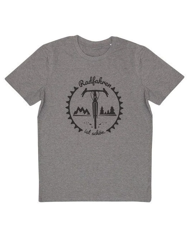 päfjes Radfahren ist schön - Gravel - Fair Wear Männer T-Shirt - Heather Grey