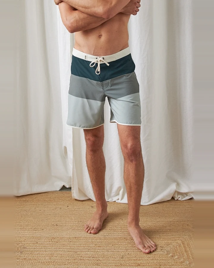 TWOTHIRDS Herren vegan Shorts Ouen Grüner Farbblock