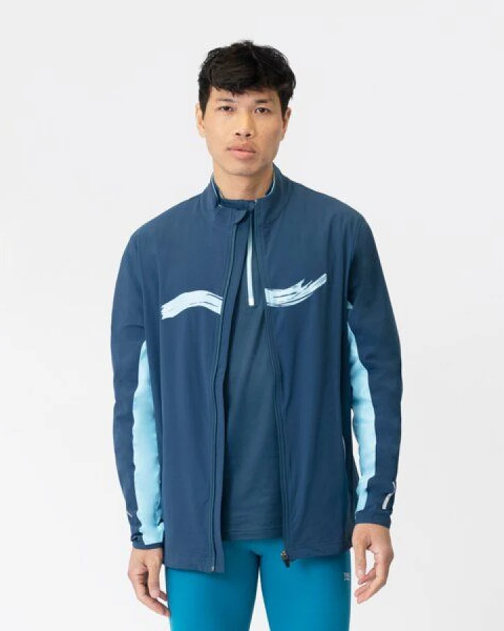 TAO Sportswear Atmungsaktive Herren Laufjacke EVEN mit Handysicherung