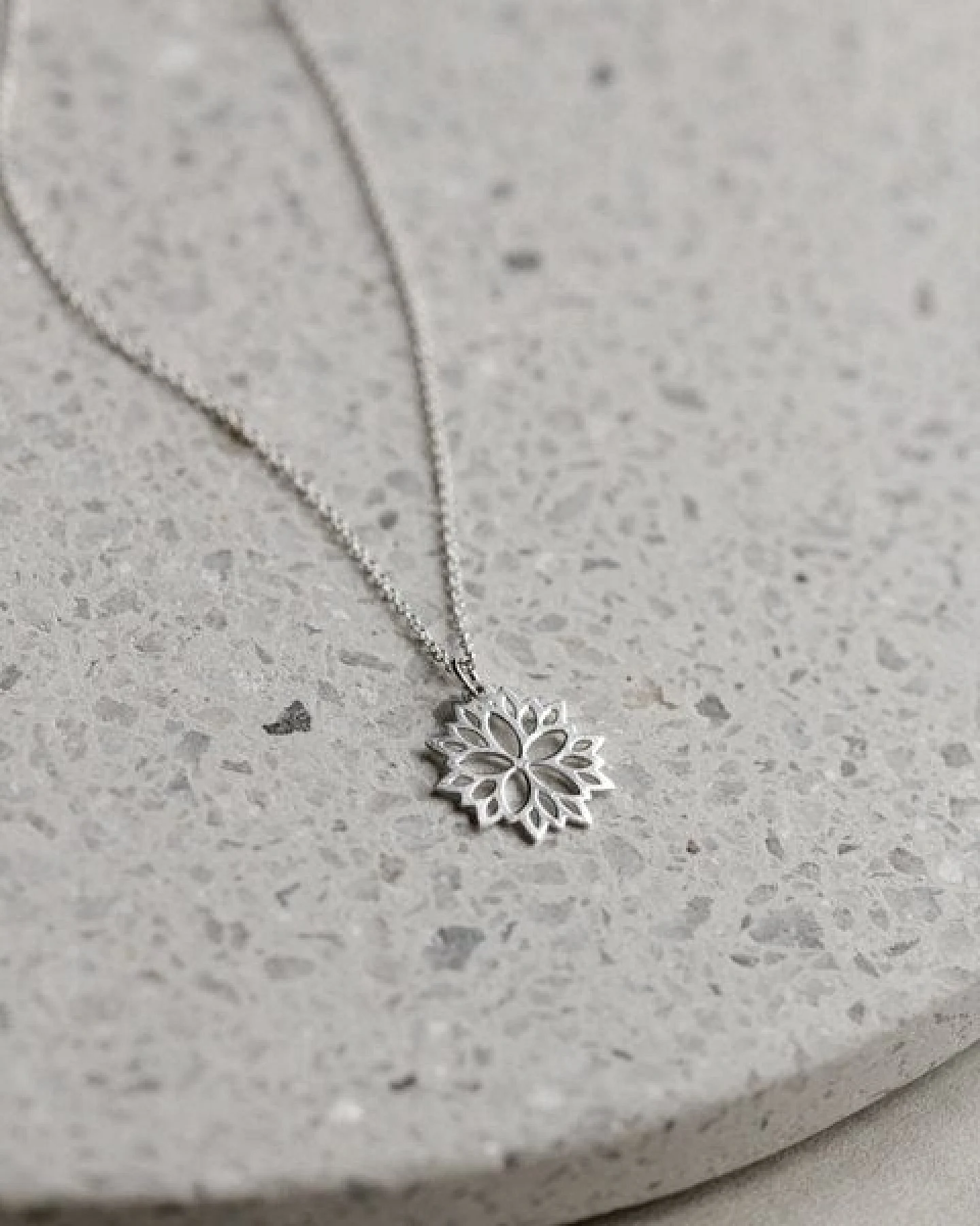 lille mus Kette 'Blumenstern' 925 Silber / vergoldet – Ansicht 4