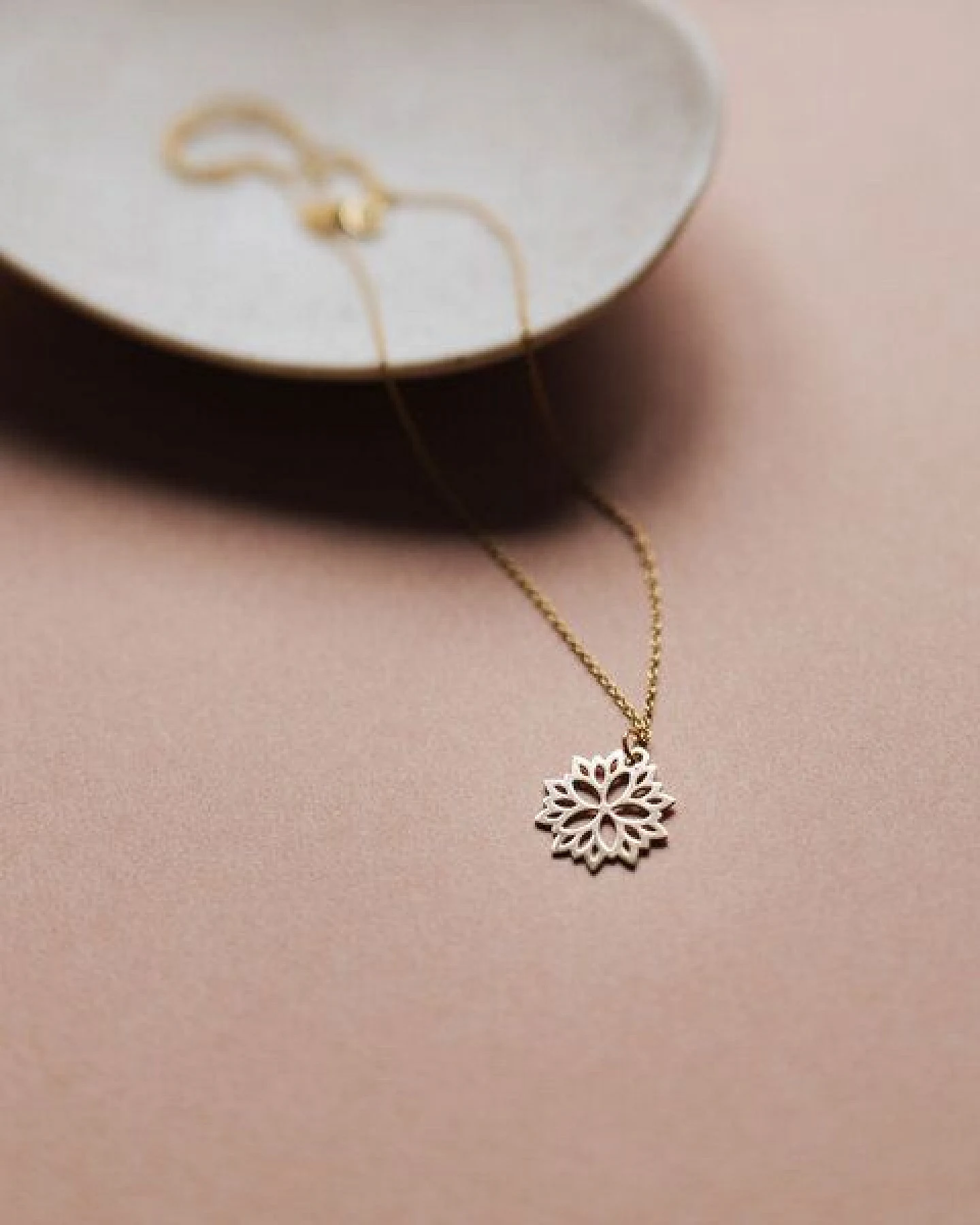 lille mus Kette 'Blumenstern' 925 Silber / vergoldet – Ansicht 4