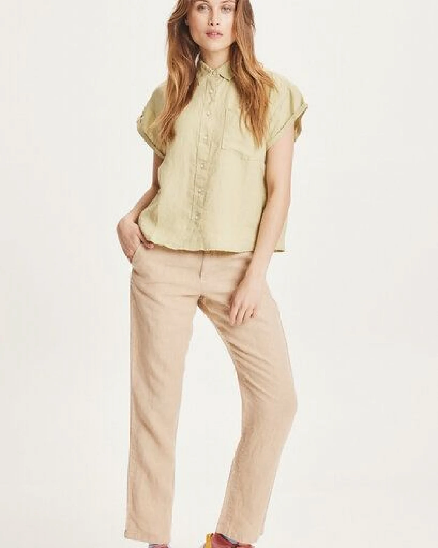KnowledgeCotton Apparel Leinenhose - SENNA loose pants - aus Bio Leinen – Ansicht 2