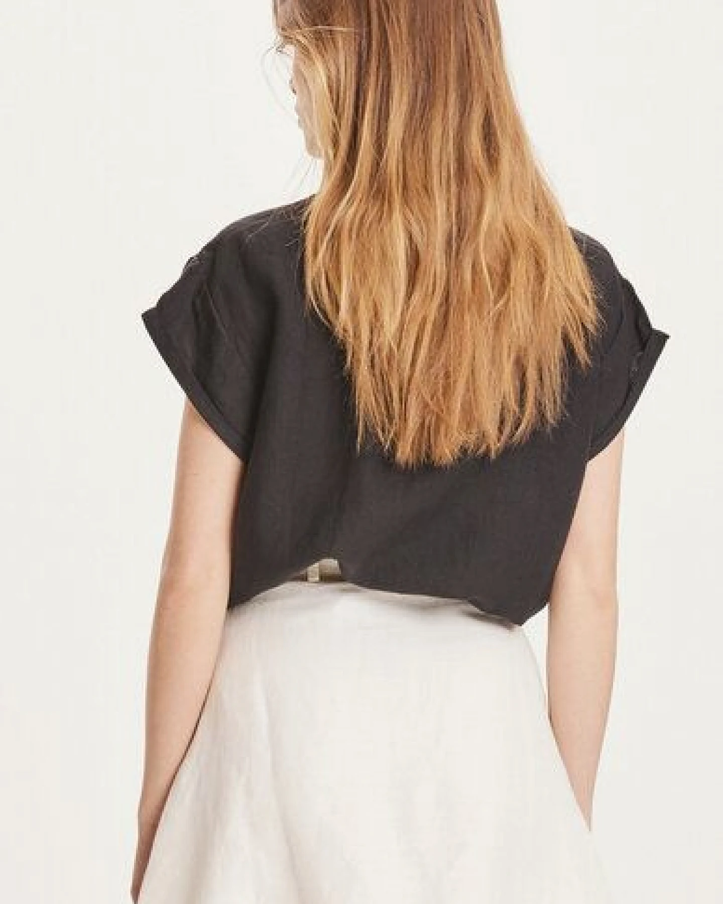 KnowledgeCotton Apparel Leinenbluse - ASTER fold up short sleeve linen shirt - aus Bio-Leinen – Ansicht 3