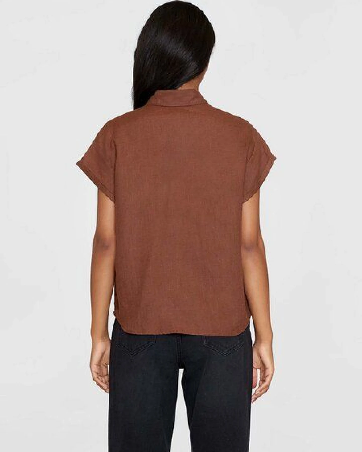 KnowledgeCotton Apparel Leinenbluse - ASTER fold up short sleeve linen shirt - aus Bio-Leinen – Ansicht 2