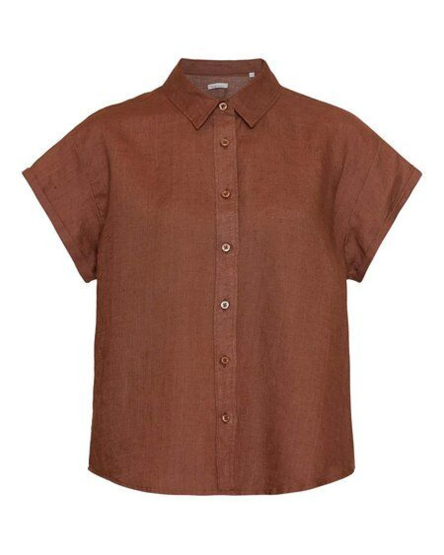 KnowledgeCotton Apparel Leinenbluse - ASTER fold up short sleeve linen shirt - aus Bio-Leinen – Ansicht 4