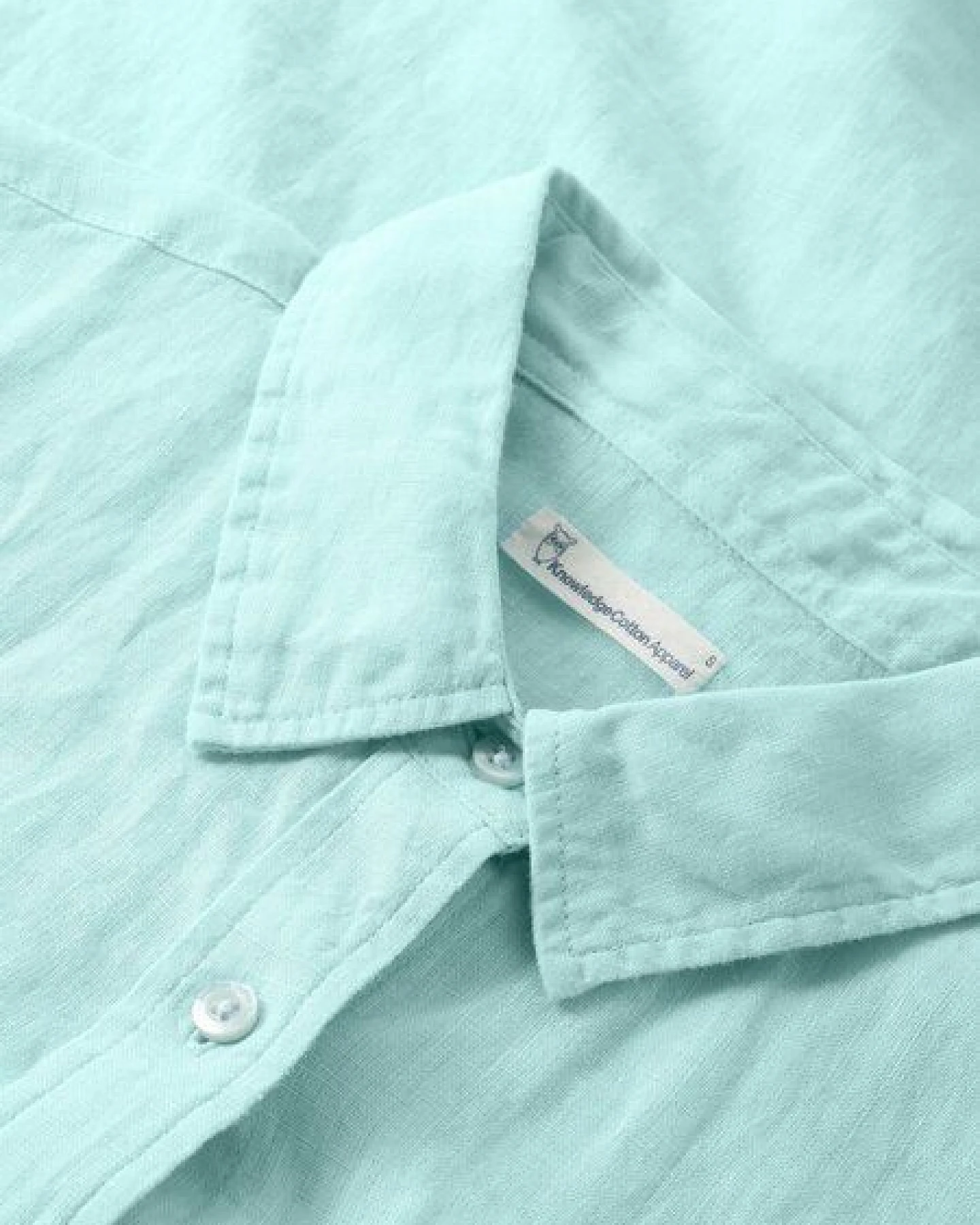KnowledgeCotton Apparel Leinenbluse - ASTER fold up short sleeve linen shirt - aus Bio-Leinen – Ansicht 2