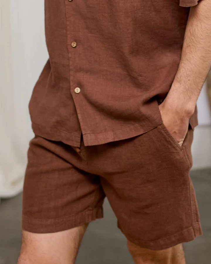 TWOTHIRDS Herren vegan Shorts Kawailoa Mocha Braun