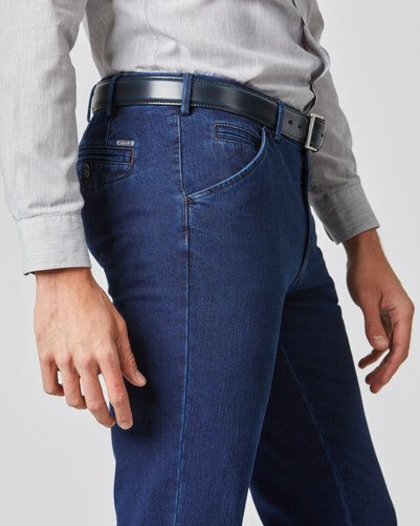 MEYER Super-Stretch Cotton Wool Denimchino – Ansicht 4