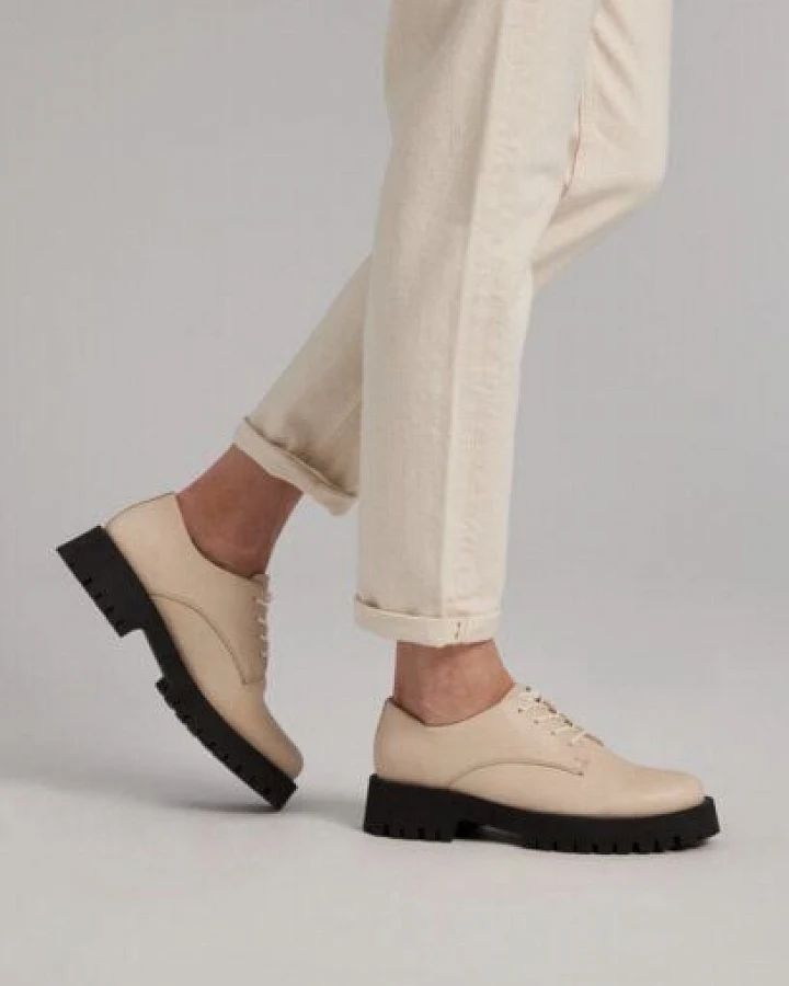 Addition Sustainable Apparel Halbschuhe aus Bio-Leder - Lace all black
