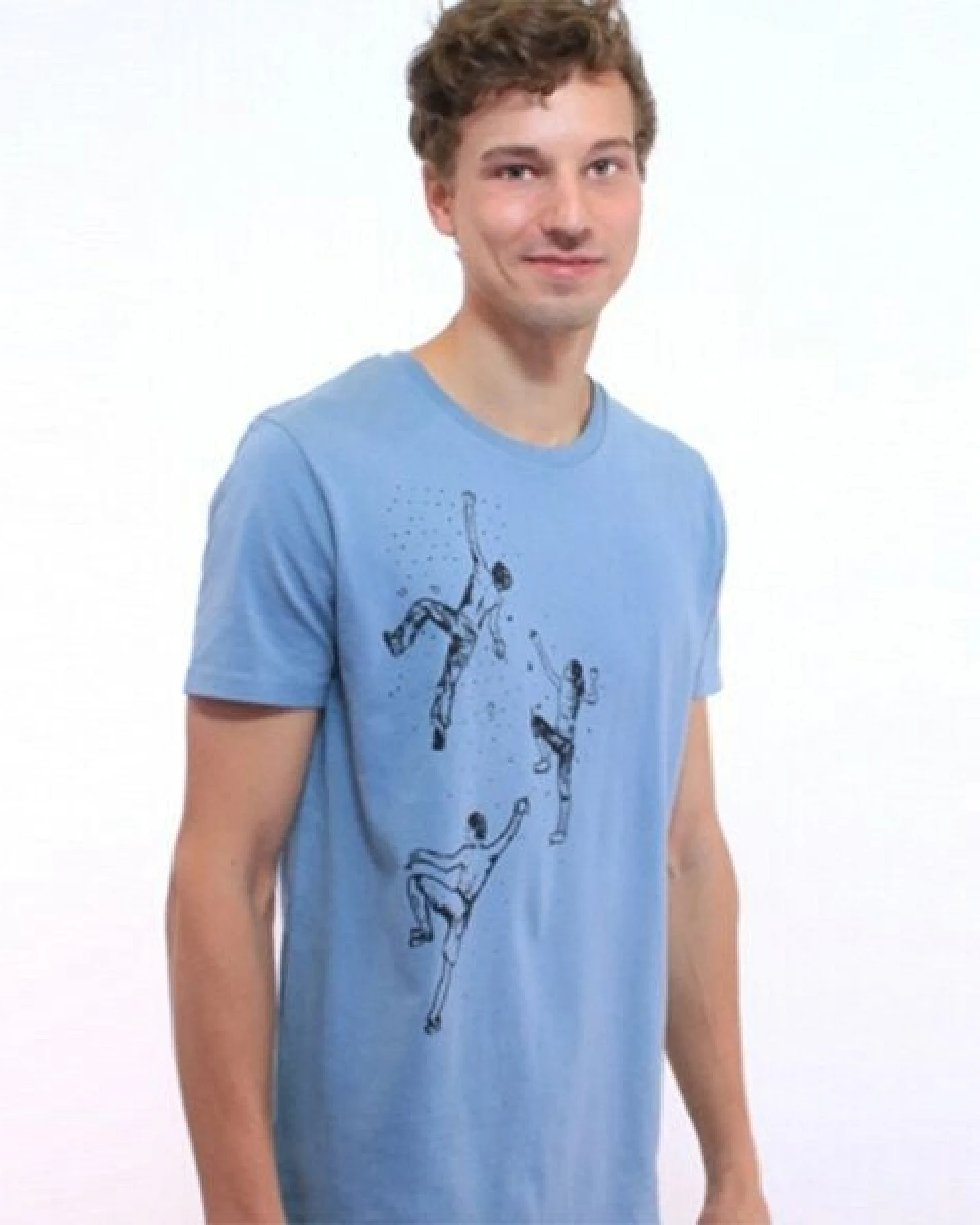 Spangeltangel T-Shirt "Bouldern", Herren, Klettern, bedruckt, Siebdruck, Bio-Baumwolle – Ansicht 2