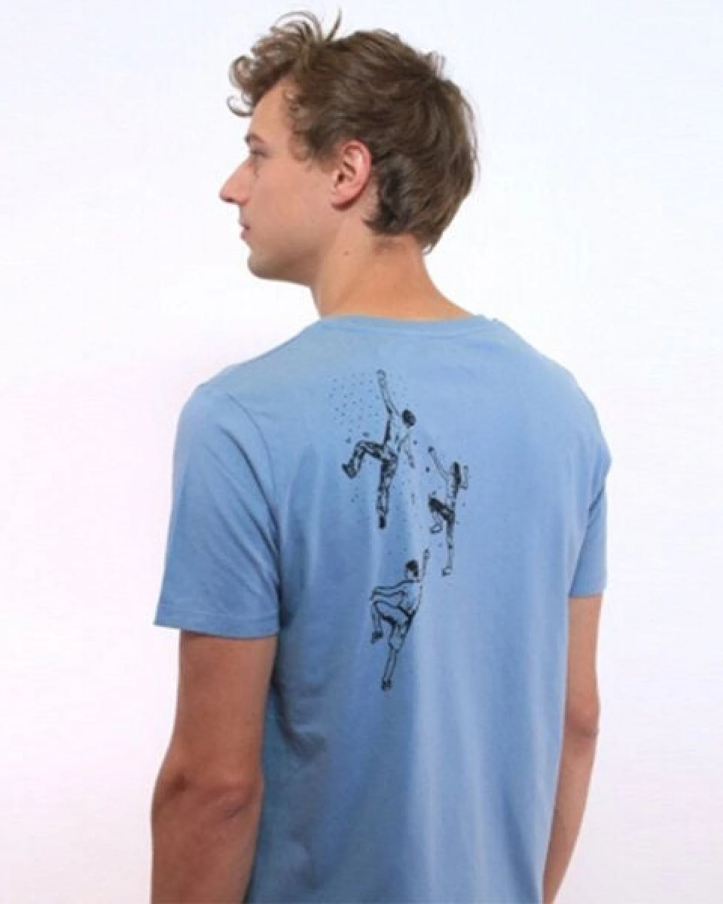 Spangeltangel T-Shirt "Bouldern", Herren, Klettern, bedruckt, Siebdruck, Bio-Baumwolle – Ansicht 3