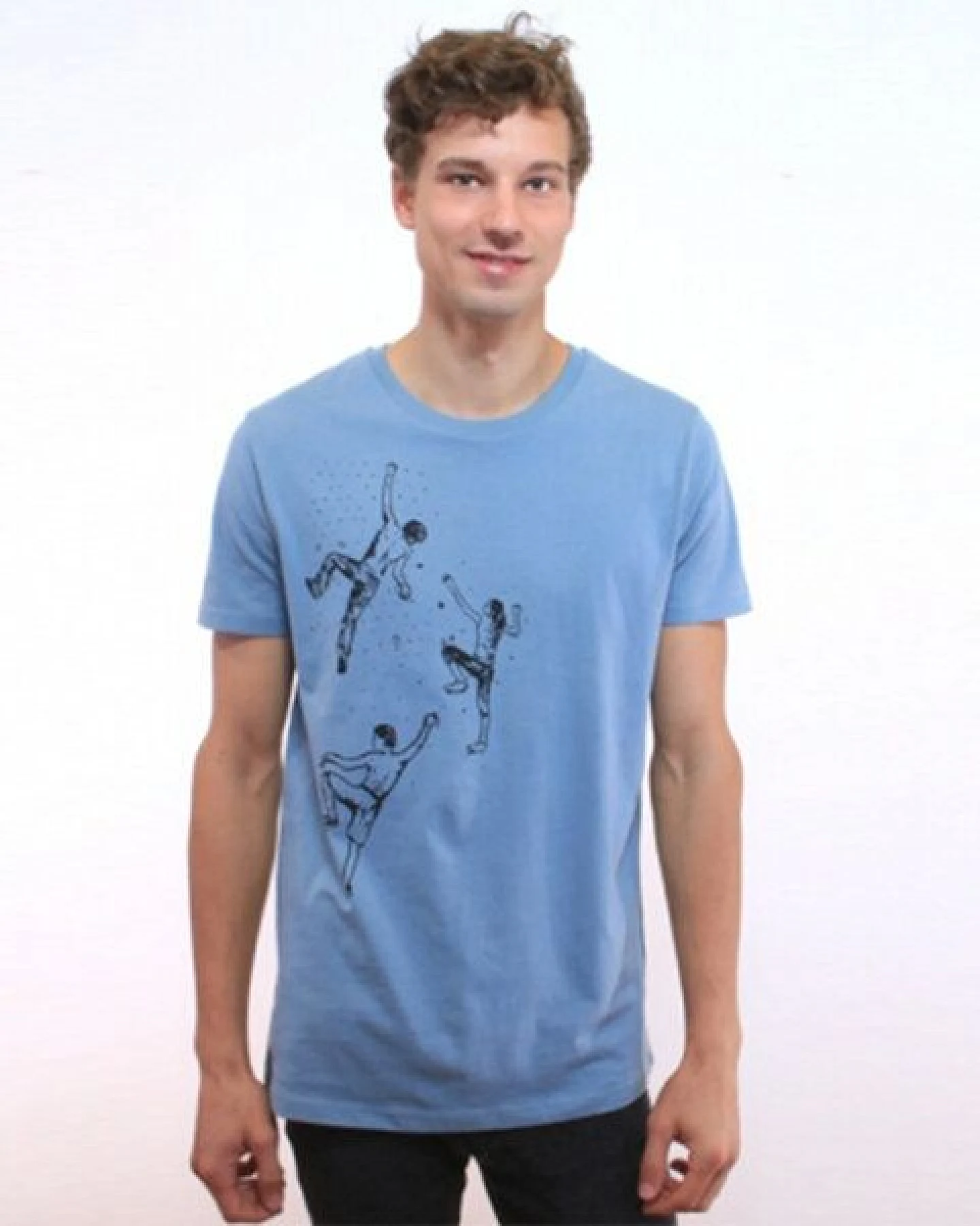 Spangeltangel T-Shirt "Bouldern", Herren, Klettern, bedruckt, Siebdruck, Bio-Baumwolle – Ansicht 2