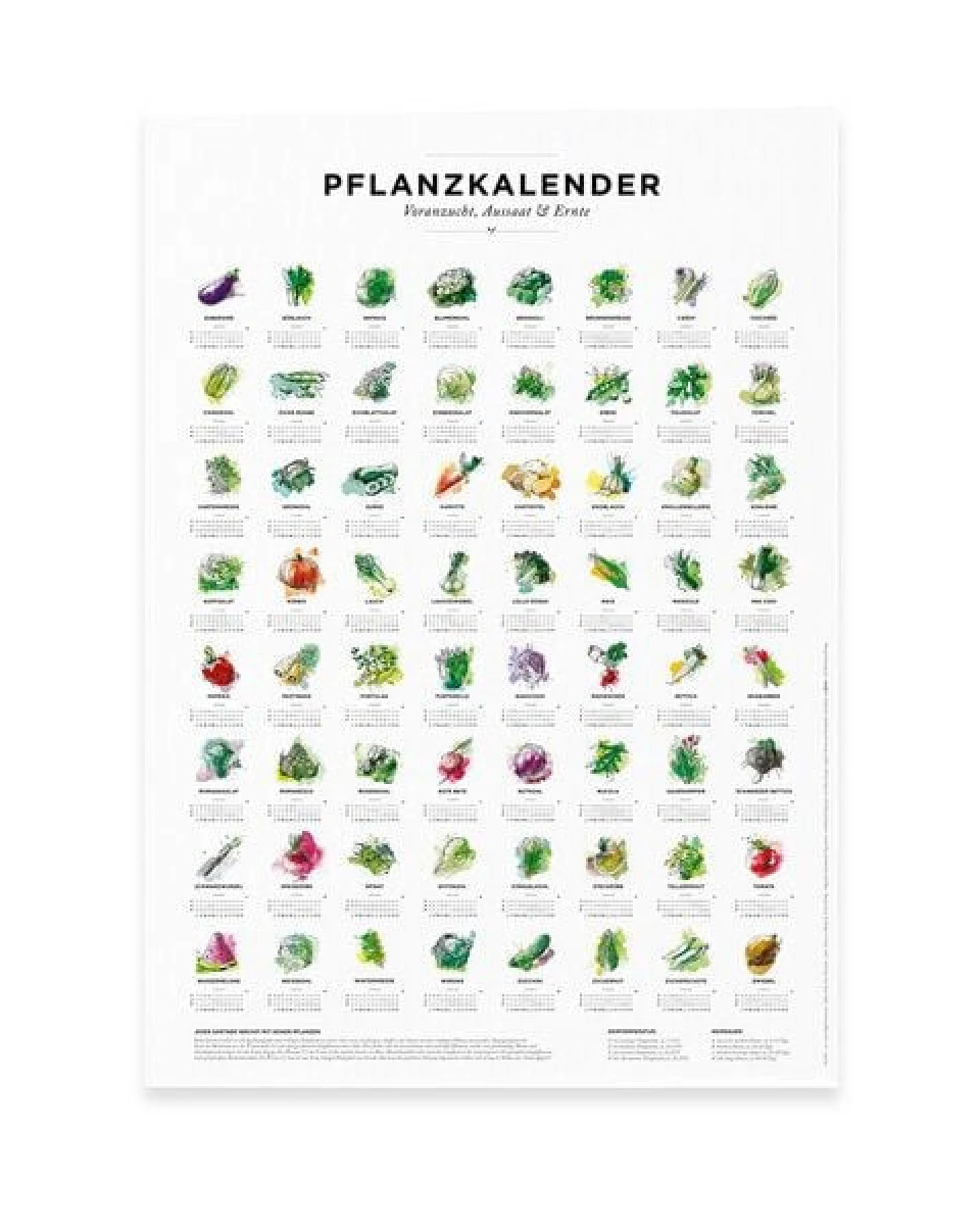 531 Rheinland Design Pflanzkalender und Aussaatkalender für den Garten als Poster – Ansicht 2