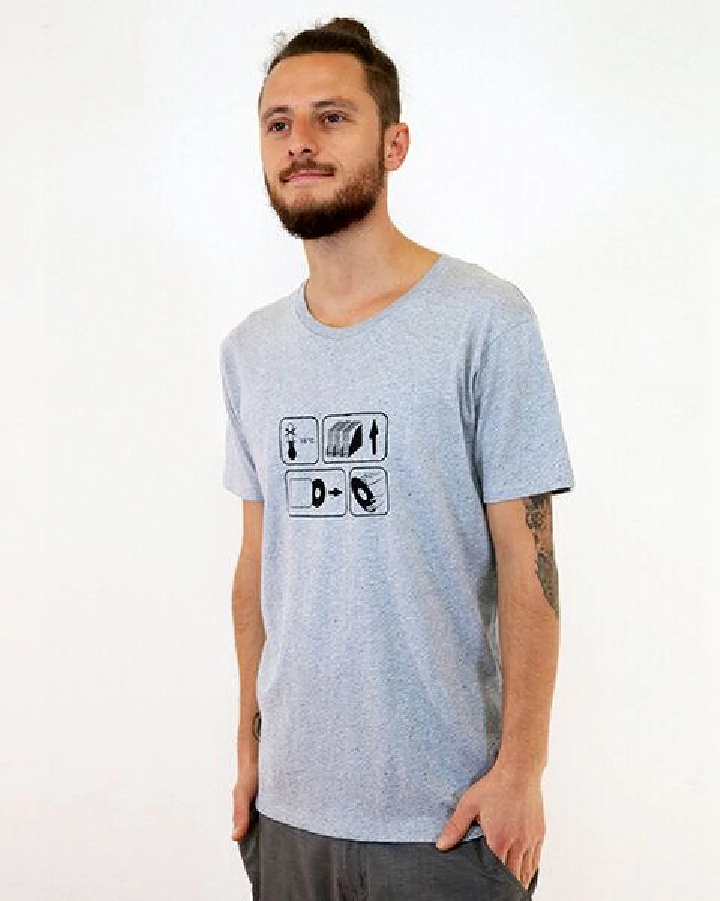 Spangeltangel T-Shirt "35°C", nachhaltig, bedruckt, Herren, Vinyl, Plattenspieler, Platten – Ansicht 2