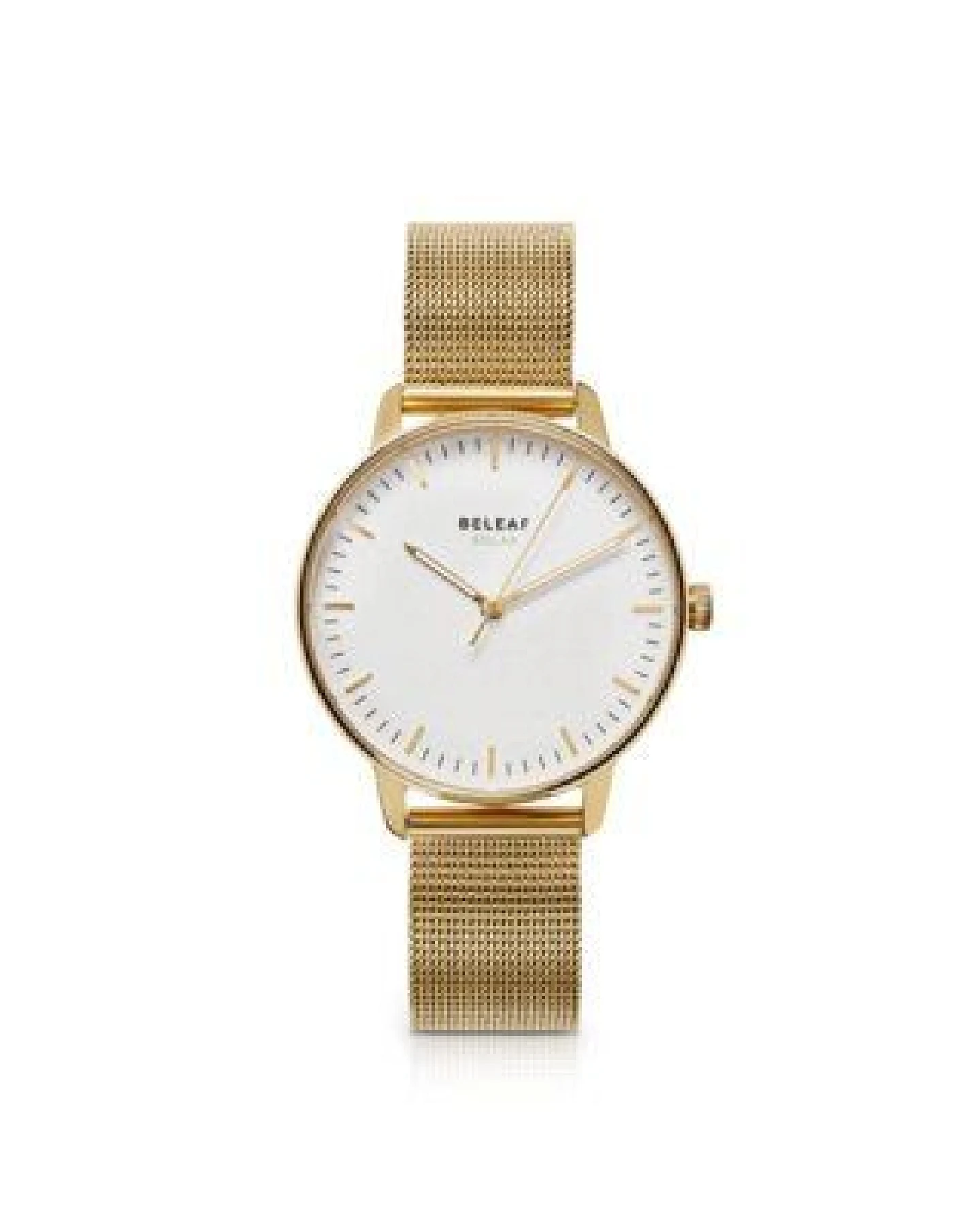 BELEAF "SOLAR GOLD" Uhr mit veganem Uhrenarmband aus Kork oder Milanaise(solarbetrieben) – Ansicht 4