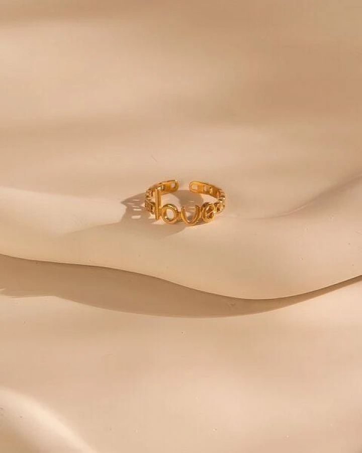 Größenverstellbarer Love Ring Ø17mm von Elektropulli